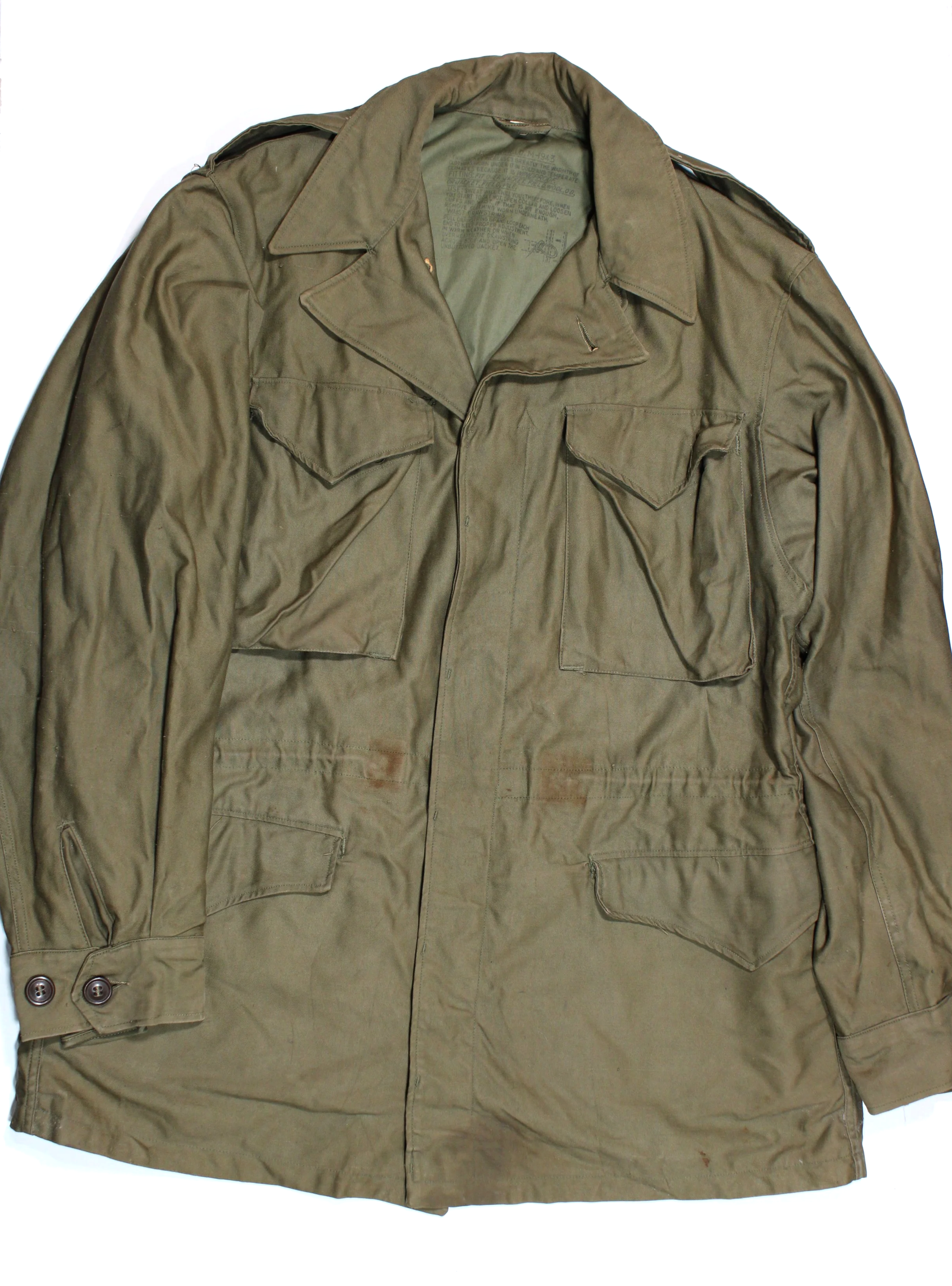 WW2 US M43 M-1943 Field Jacket 36L Deadstock