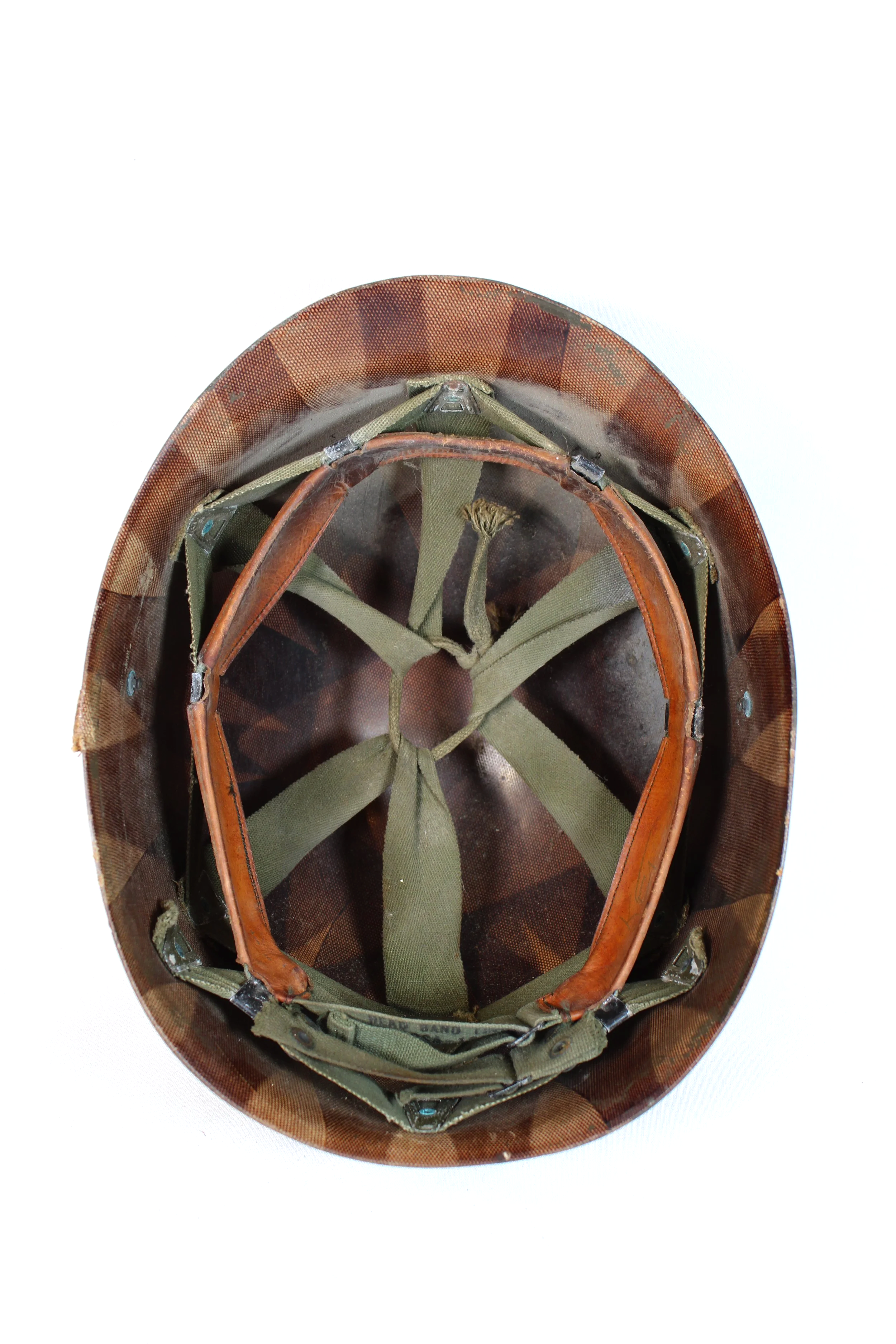 Early Vietnam War M1 Helmet set W/Deep early Mitchel Cover and Korean War Era Liner W/Decals