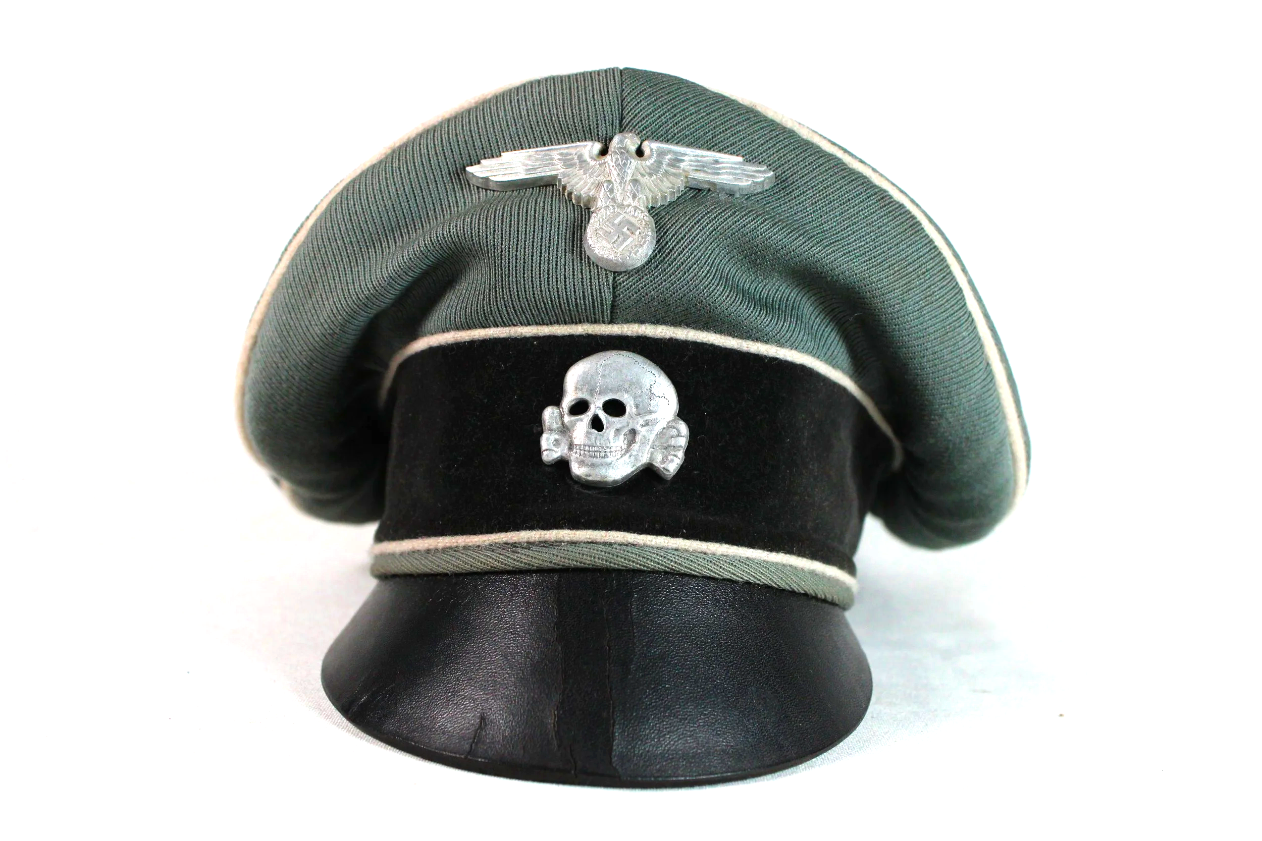 Waffen SS Old Janke Officer Crusher Visor Size 58