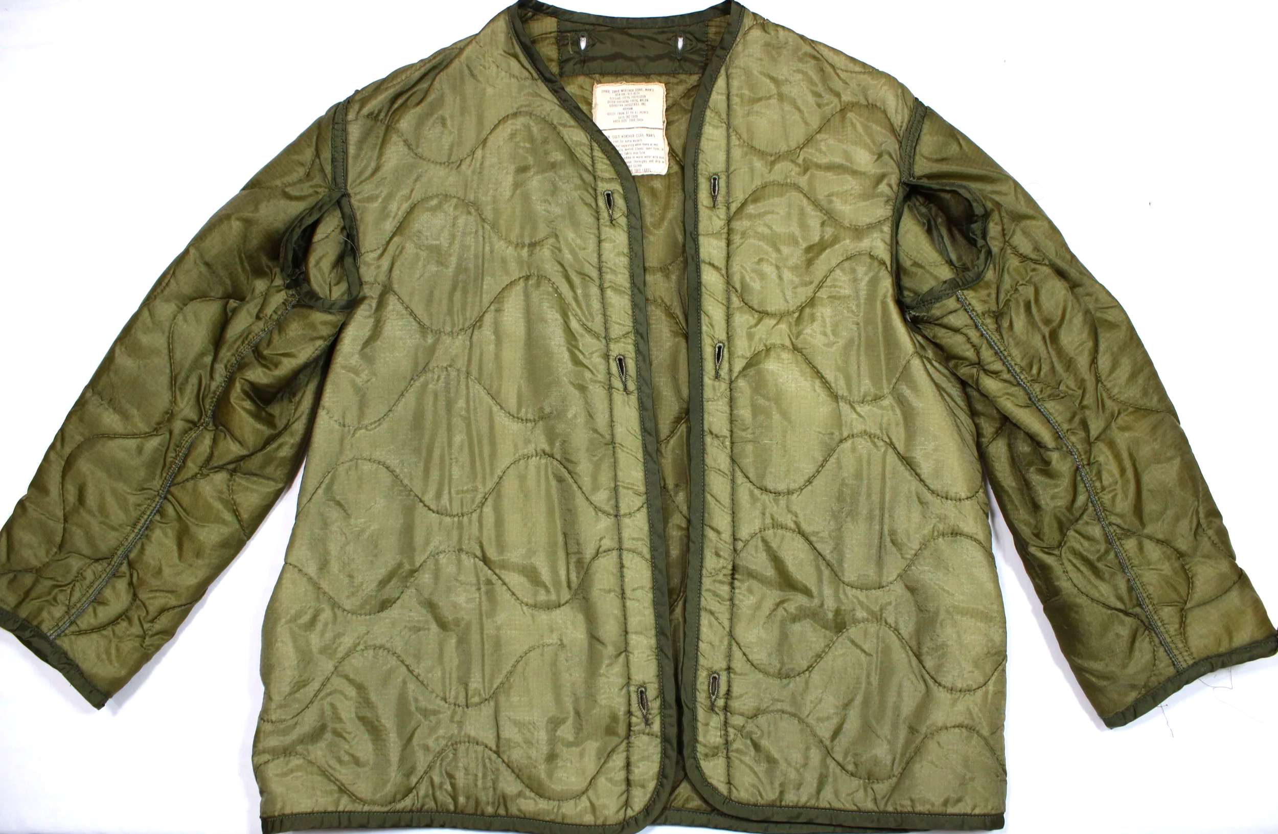 M65 Field Jacket Quilted Liner Vietnam War Medium 1974
