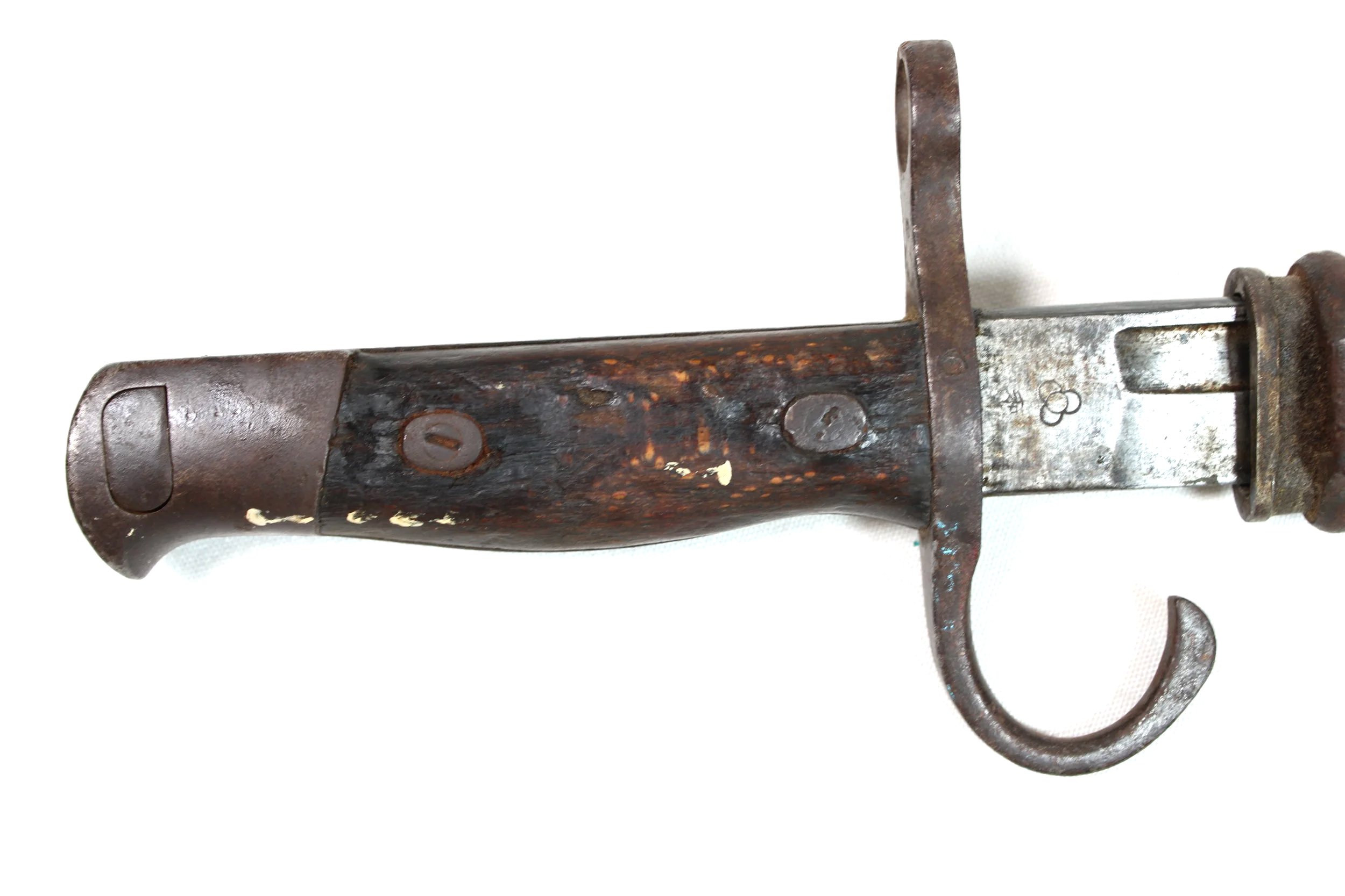 WWII Japanese Type 30 Arisaka Battle Damaged Bayonet W/Scabbard "Kokura Arsenal"