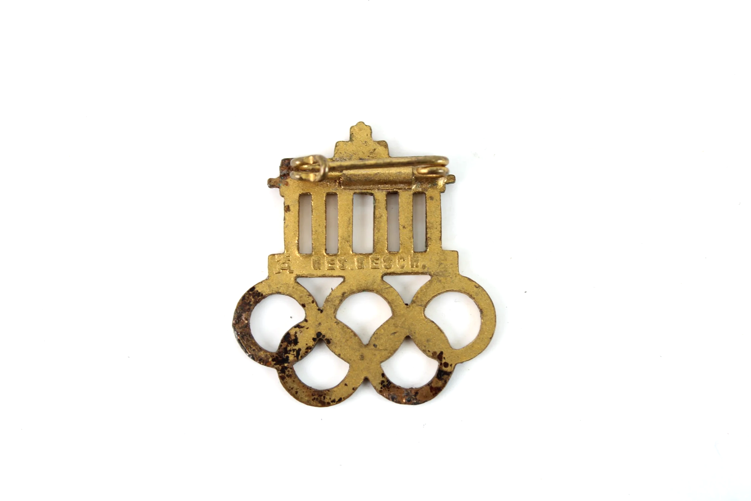 Original Third Reich Official 1936 Berlin Olympics Visitor's Pin Badge