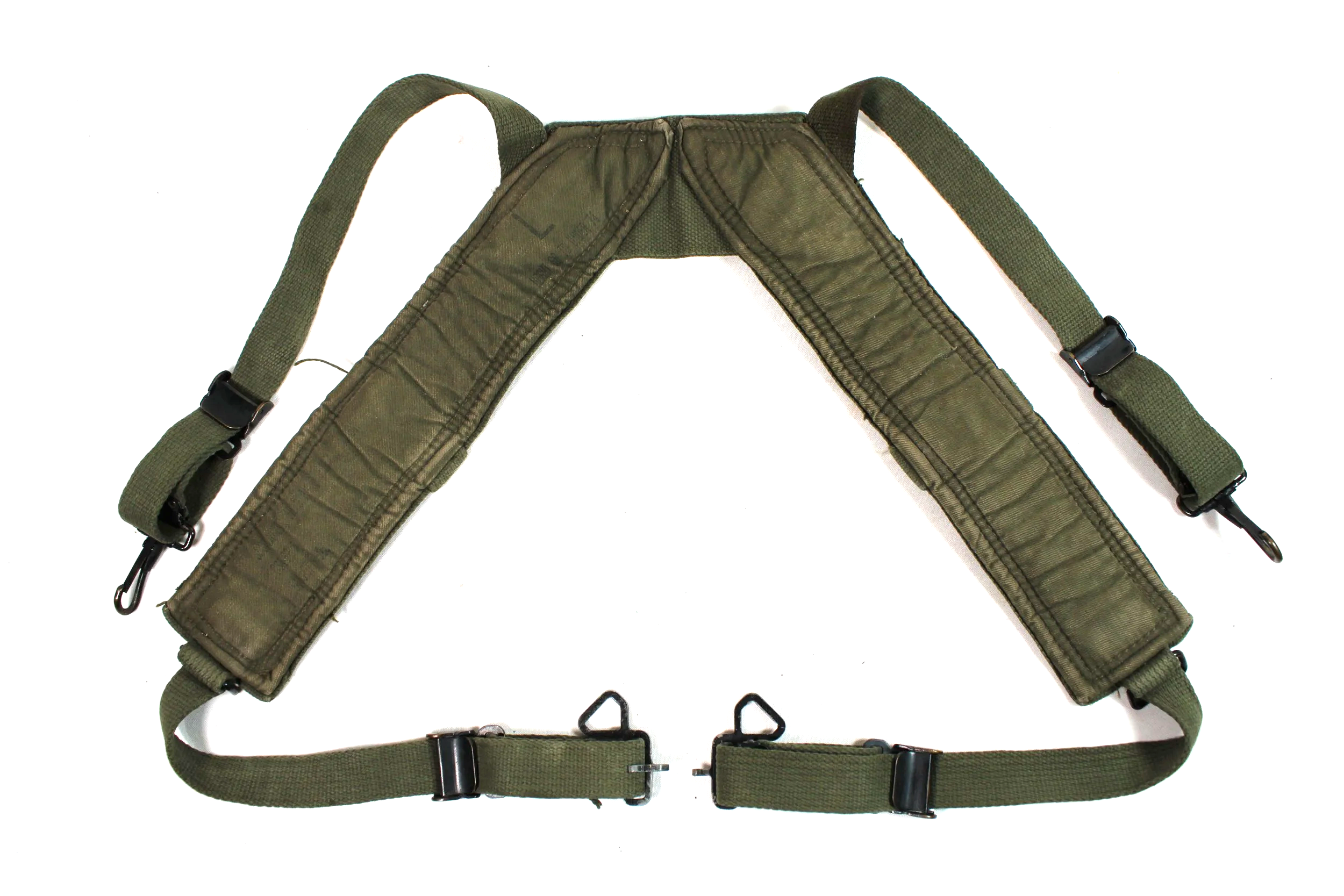 Vietnam War M-1956 Load-Carrying Equipment (LBE) H-Pattern Field Suspenders Large