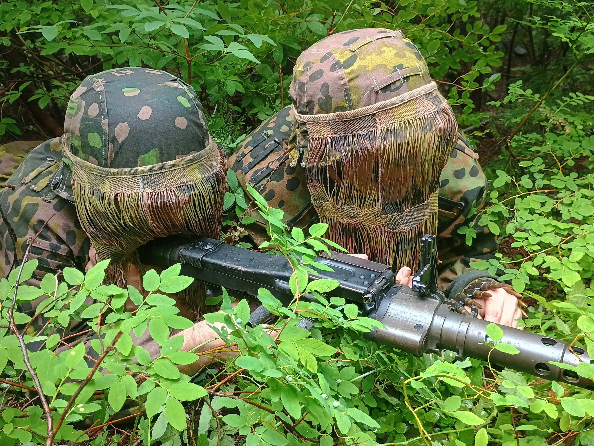 (Improved) Waffen SS Camouflage Sniper / MG Face Veil M38 Type 1 Reproduction WW2 German