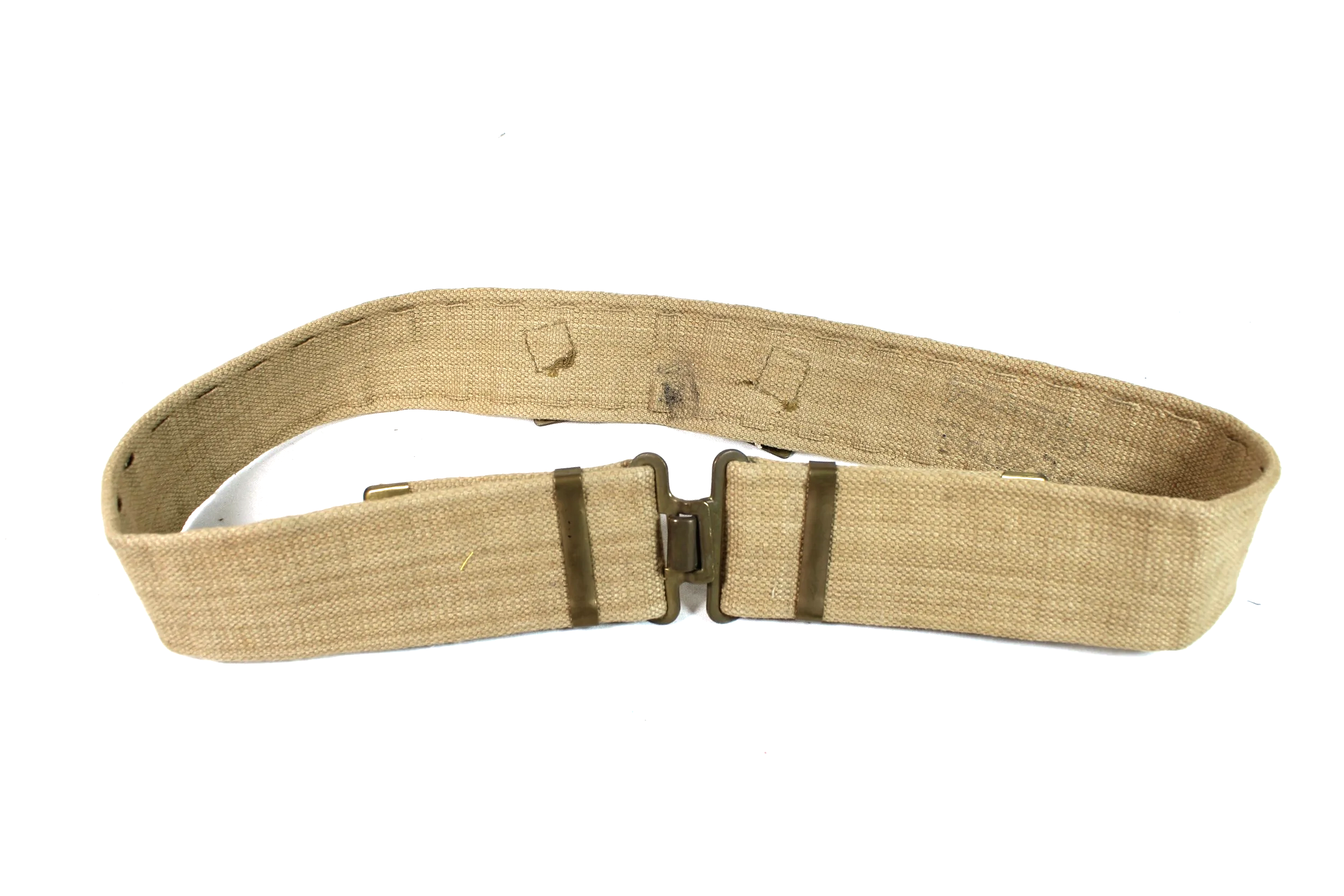 WW2 British / Canadian Army 1937 Pattern Webbing Khaki Tan Belt Large