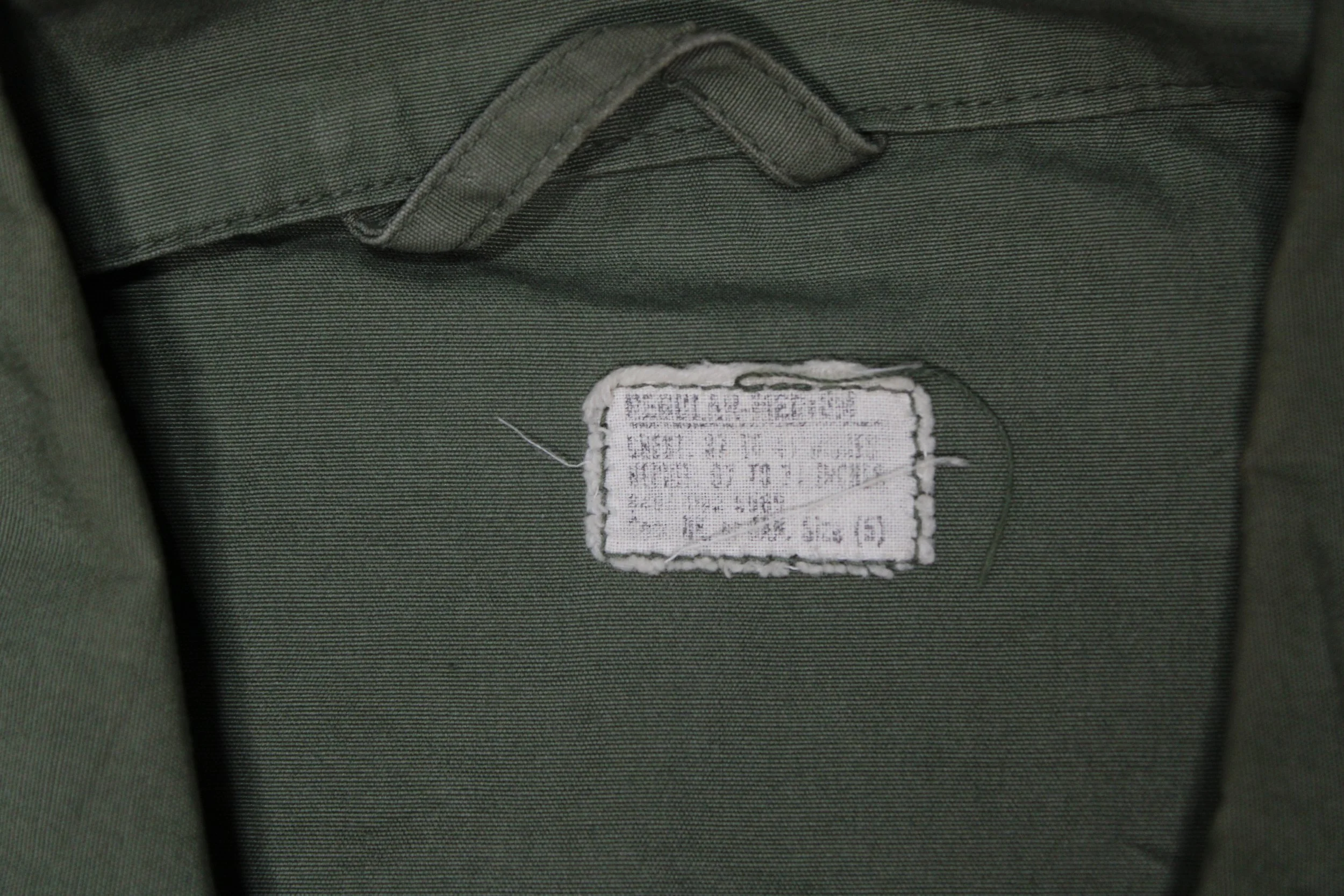 First Pattern Poplin Exposed Button Vietnam War Jungle Fatigue Combat Jacket