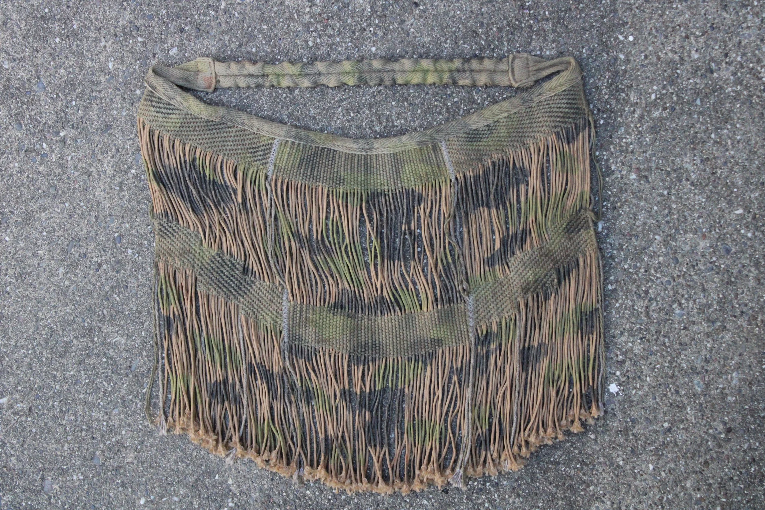 (AGED) Waffen SS Camouflage Sniper / MG Face Veil M38 Type 1 Reproduction WW2 German