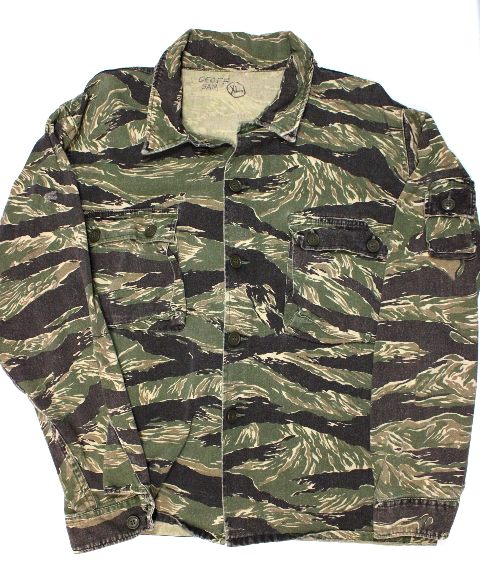 Vintage Tiger Stripe Jacket Vietnam War Reproduction "John Wayne Dense"