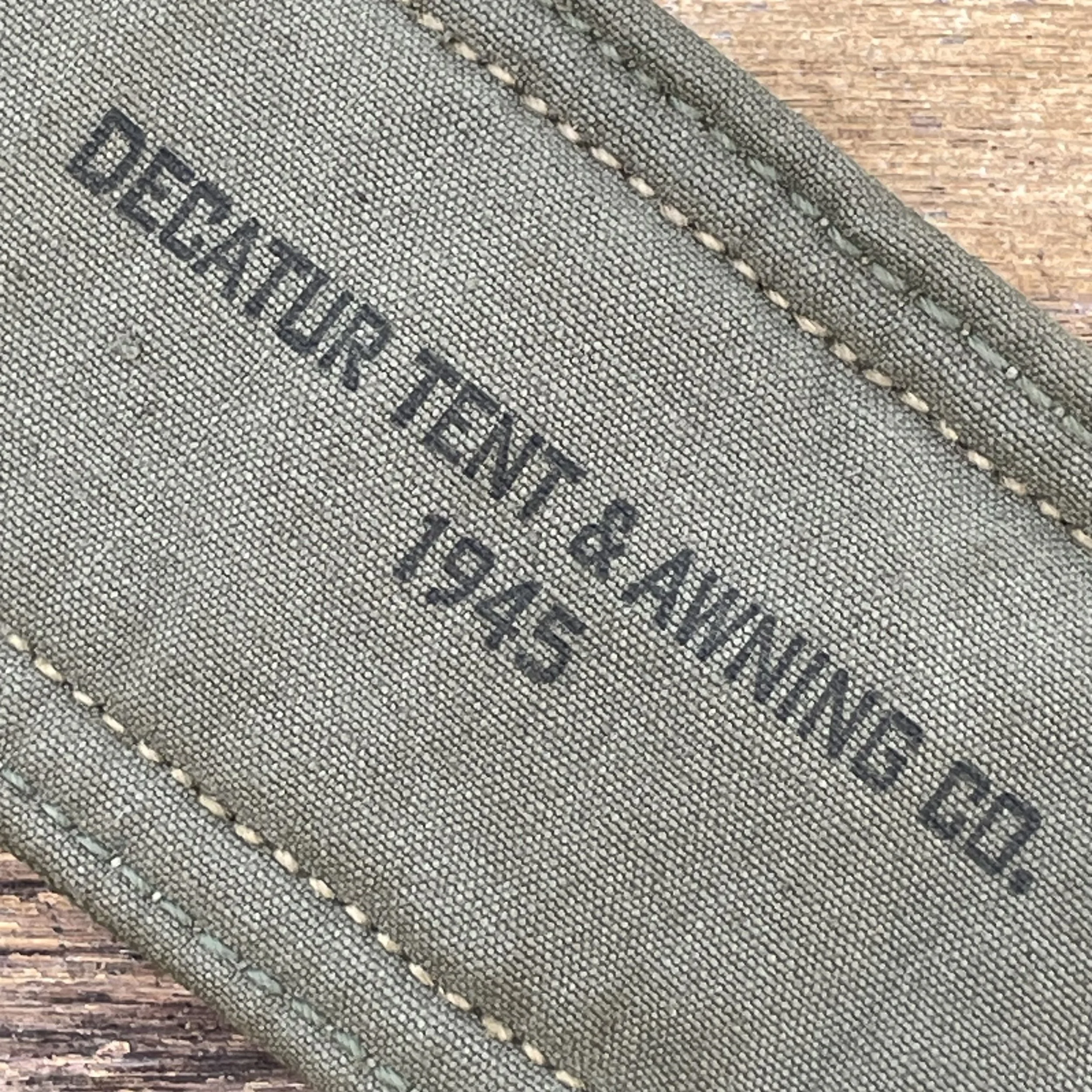 WW2 1945 US Military SUSPENDER SHOULDER PADS WWII DECATUR TENT & AWENING CO. original