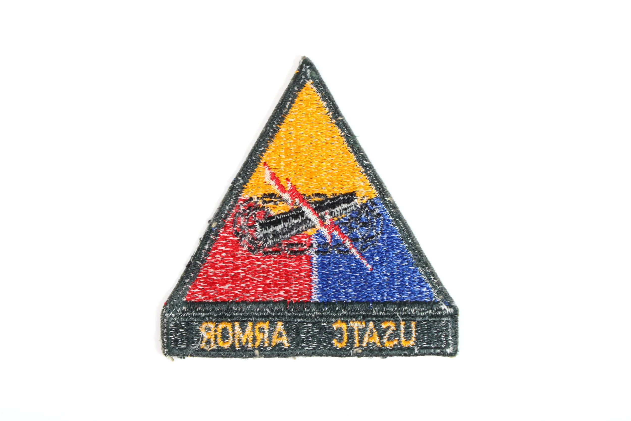 U.S. Army USATC Armor (Armor Training Center) shoulder sleeve insignia patch rear
