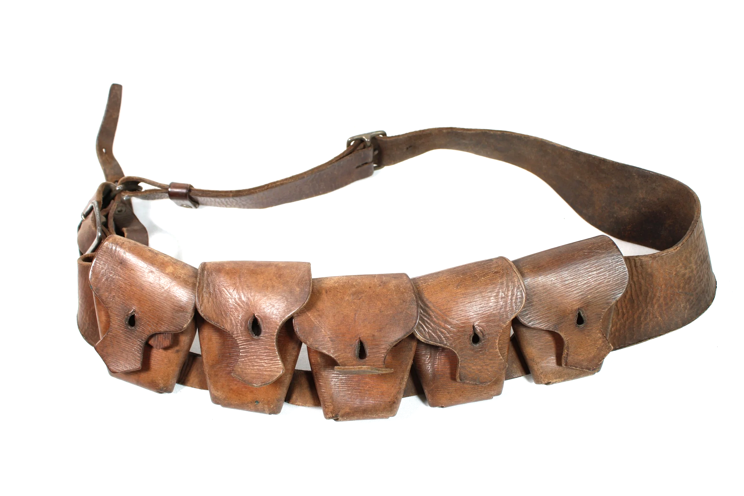WW1 1903 Pattern British Army 303 Lee Enfield Leather Ammunition Bandolier 1918 Dated