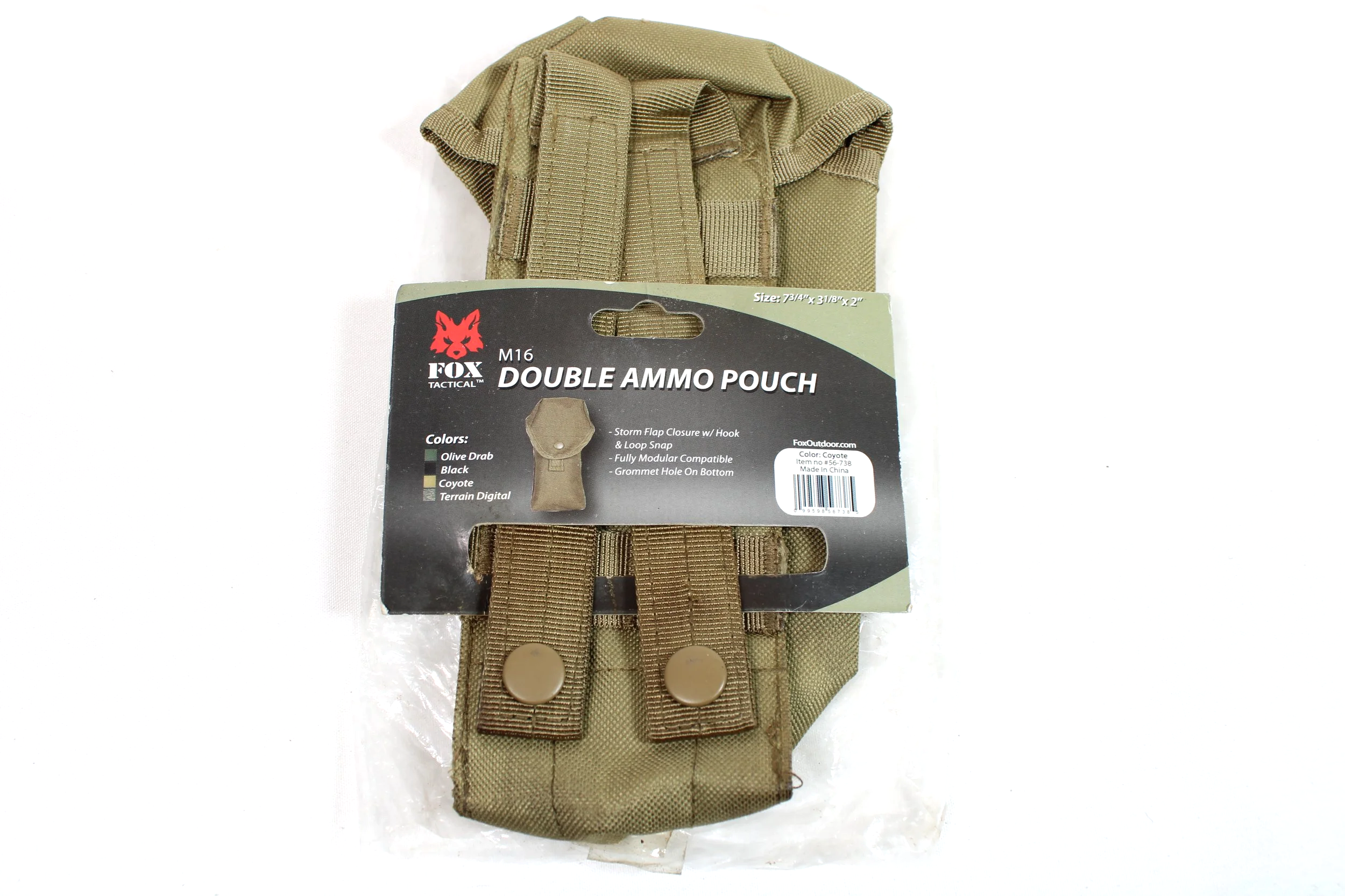 New Fox Tactical Double M16 Mag Pouch MOLLE