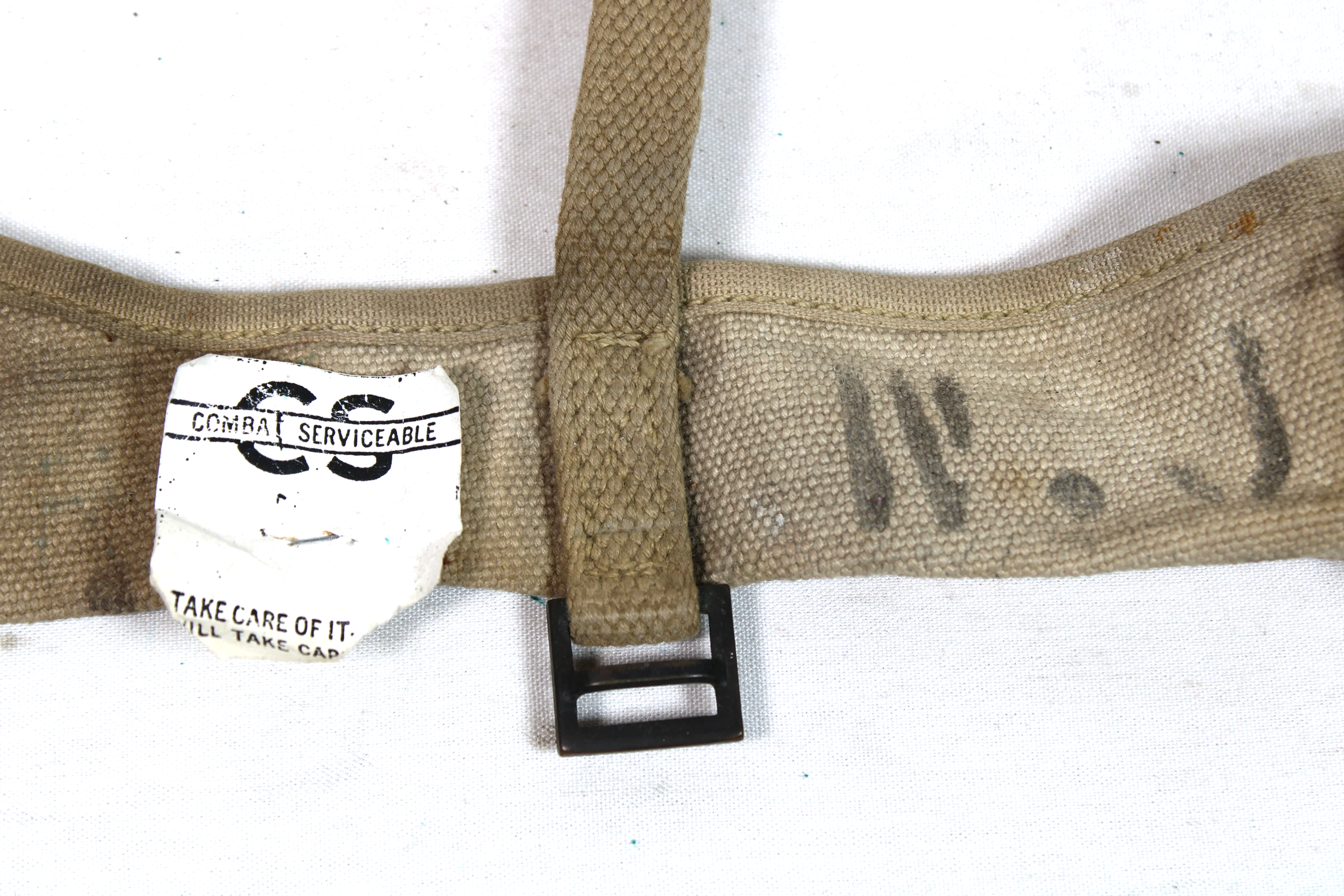 Original US WWII M1910 Pick Axe Mattock Canvas Cover Carrier