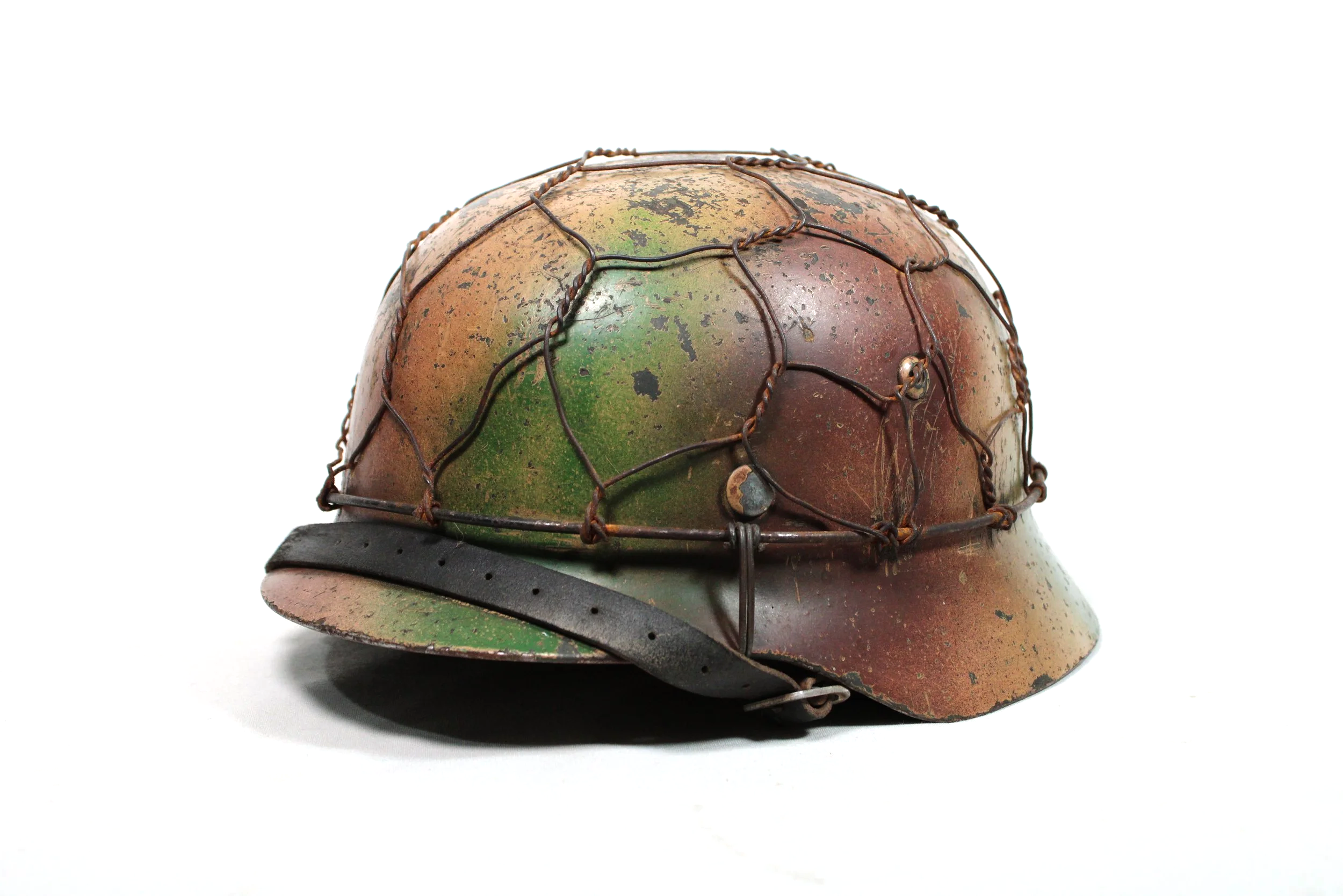 Waffen SS Normandy Camouflage Chicken Wire M35 Reproduction German Helmet
