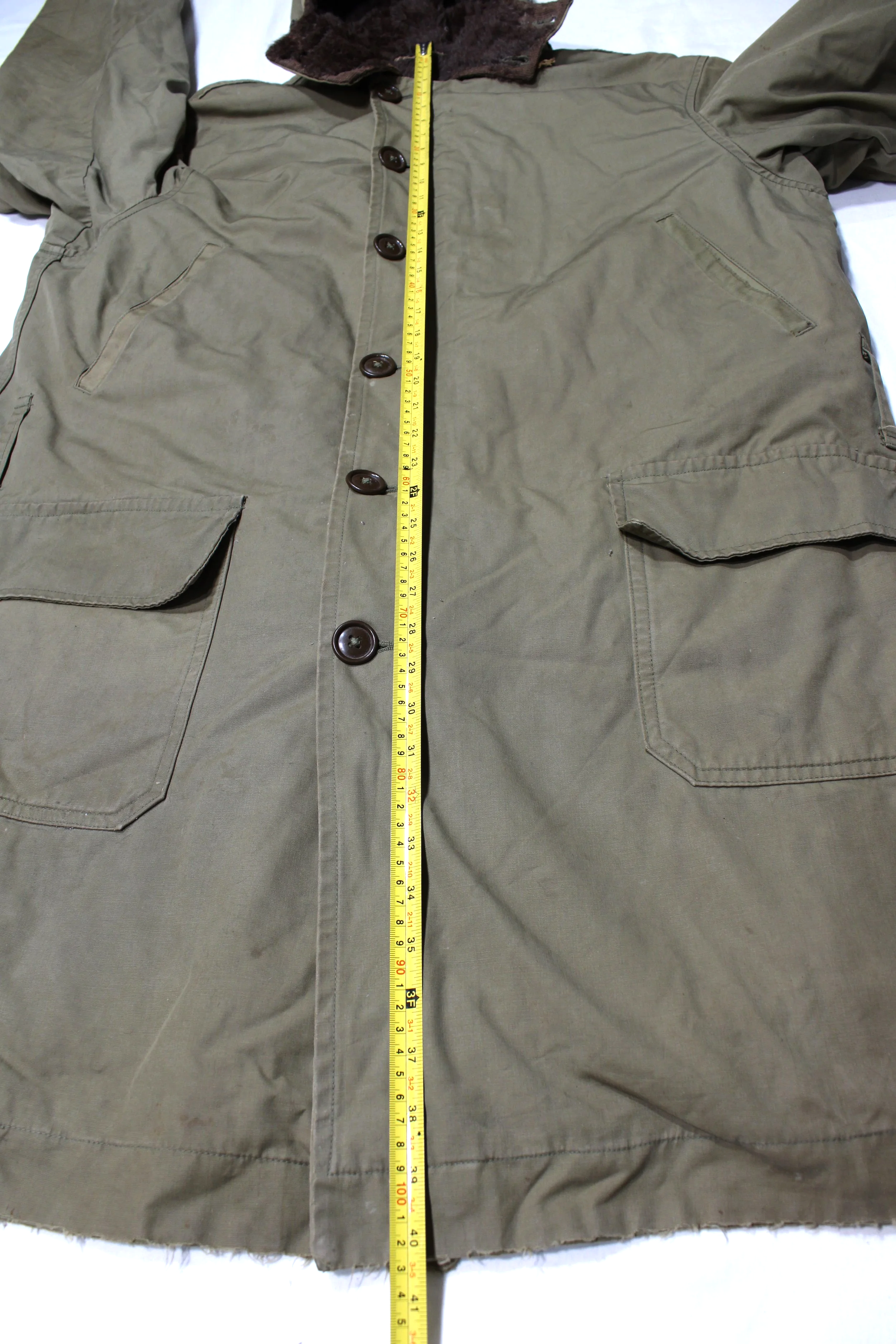 WW2 US Army Air Force Type B-9 Parka Military Jacket (Two Names!) Size 38