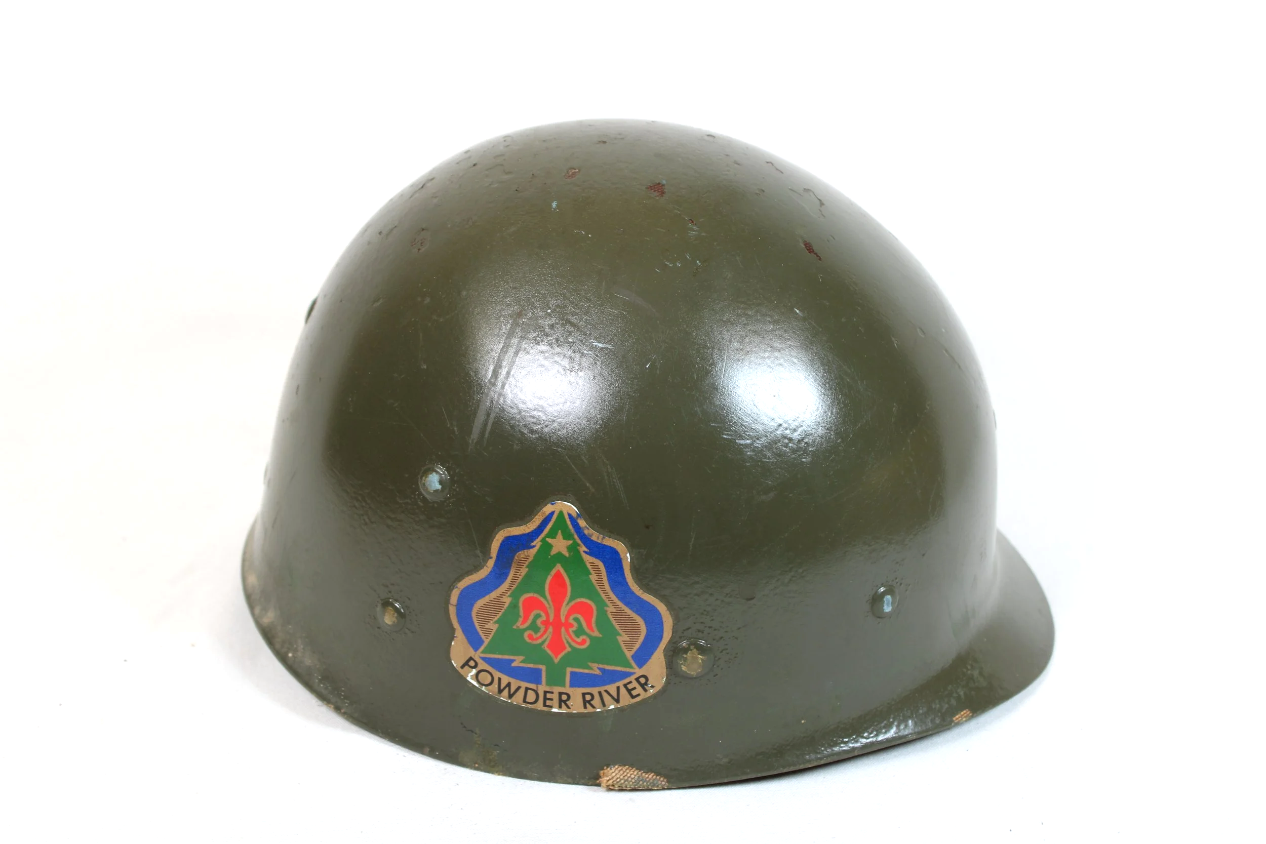 Early Vietnam War M1 Helmet set W/Deep early Mitchel Cover and Korean War Era Liner W/Decals