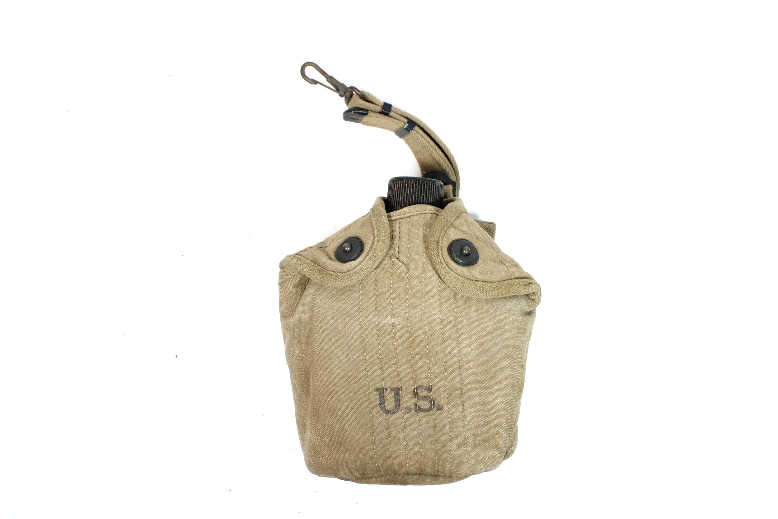 WW2 Canteen Set  1941 Cover M1941 US Canteen Cavalry Extension Hanger 1943 Canteen