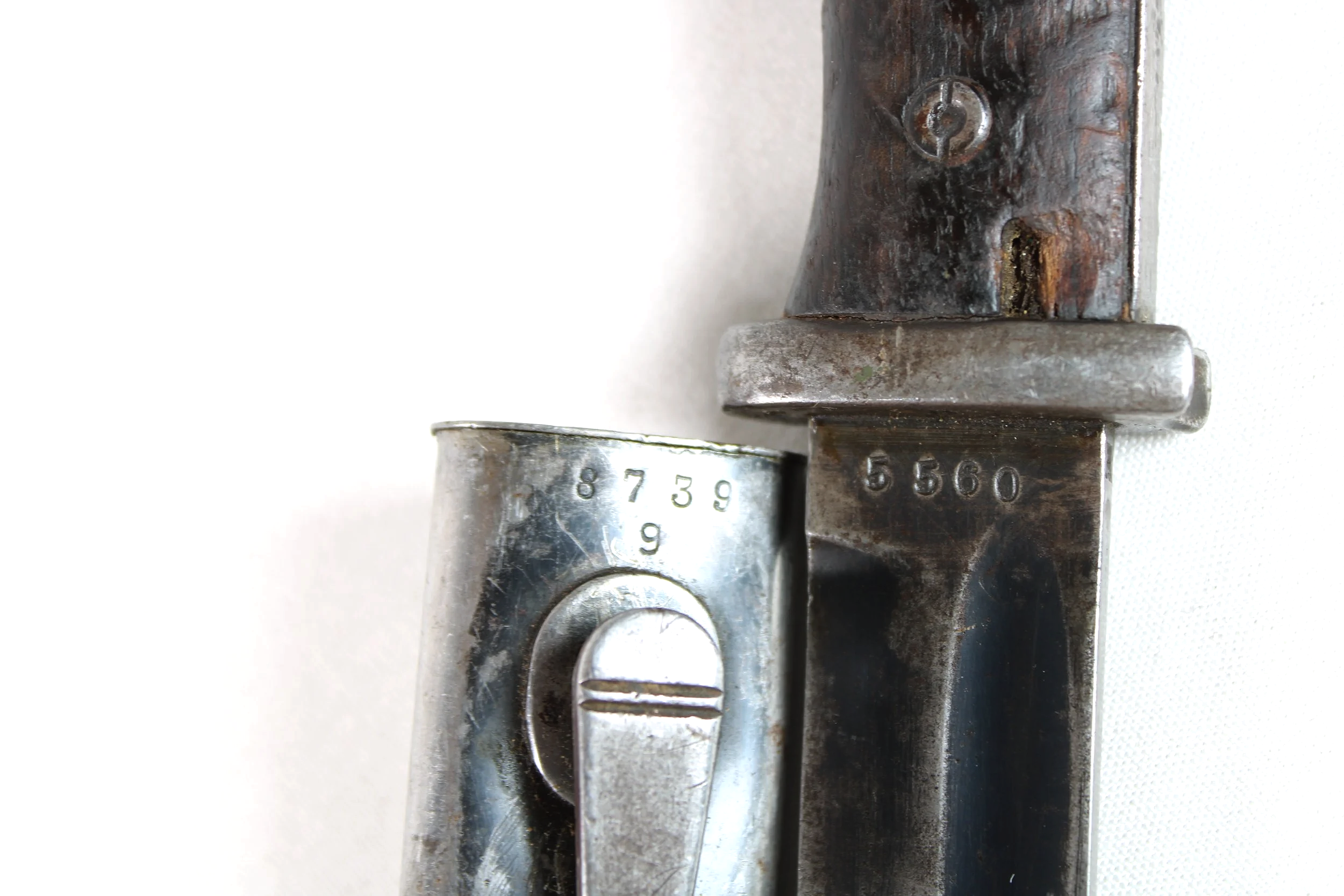 Mauser K98 Bayonet S84/98 III With Rare State Issued Inspection Eagle (Matching Maker) 1938