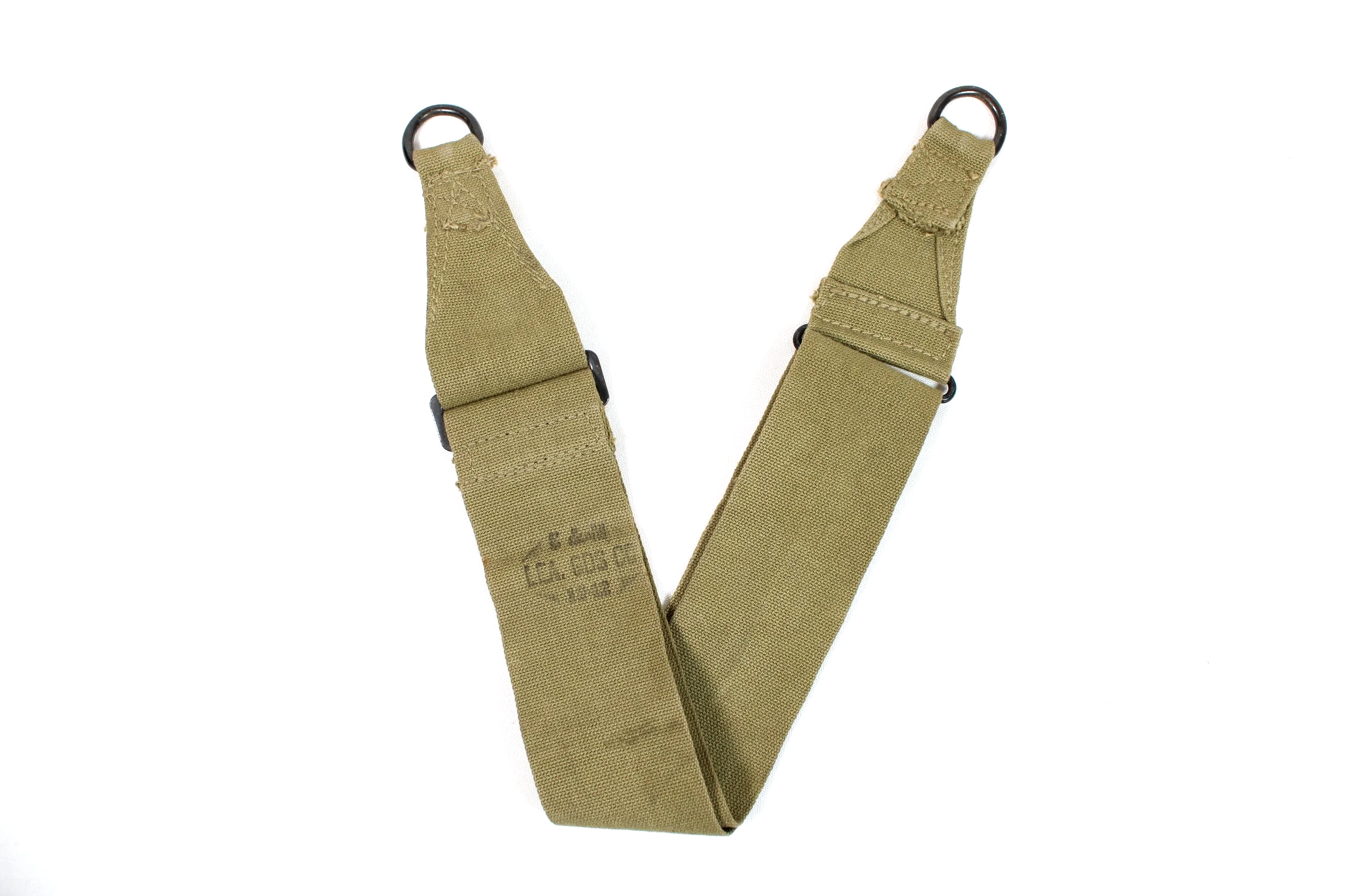WWII US Army M1936 Musette Bag Khaki Canvas Shoulder Strap 1942 WW2