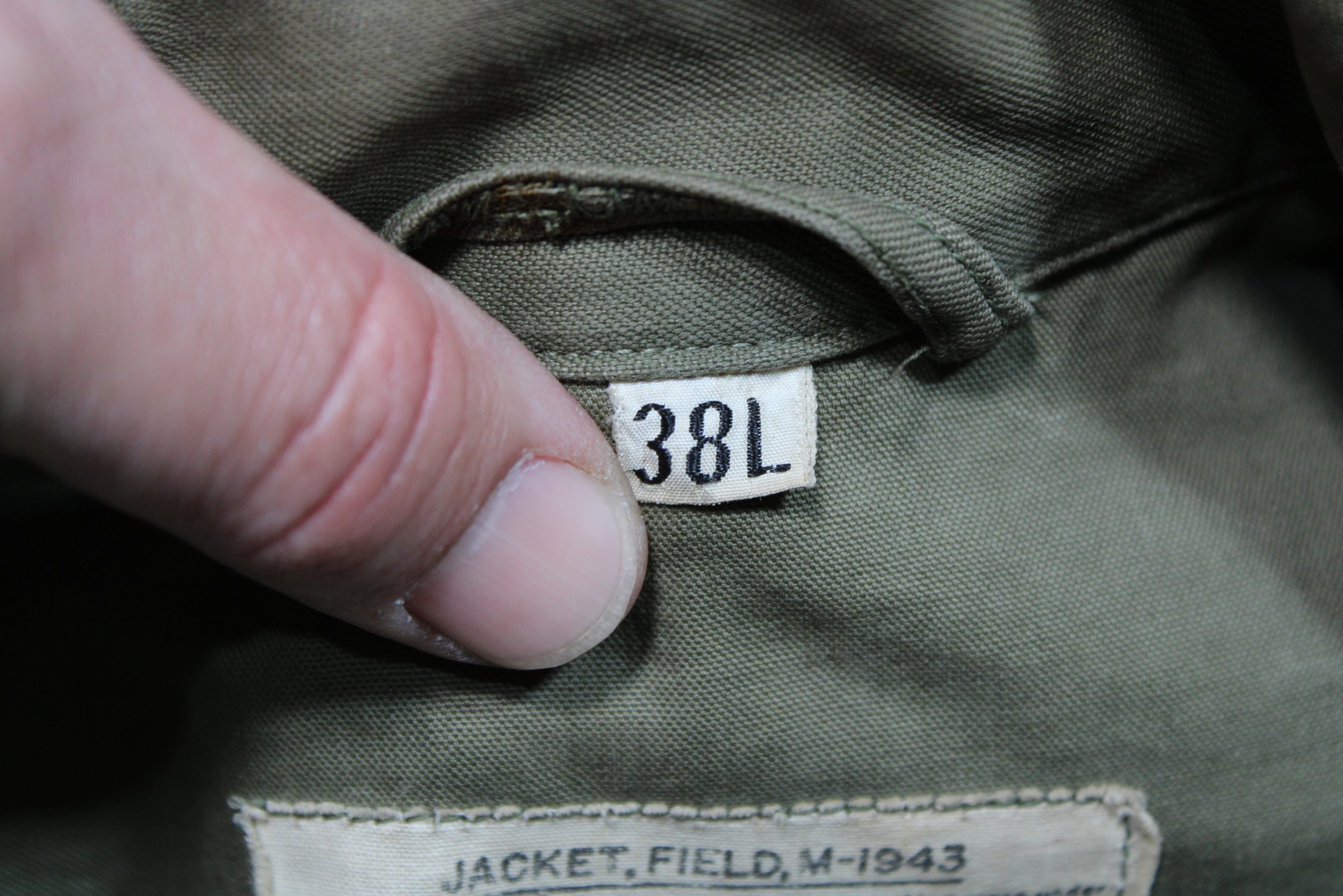 WW2 US Army M-43 Field Jacket M1943 38L