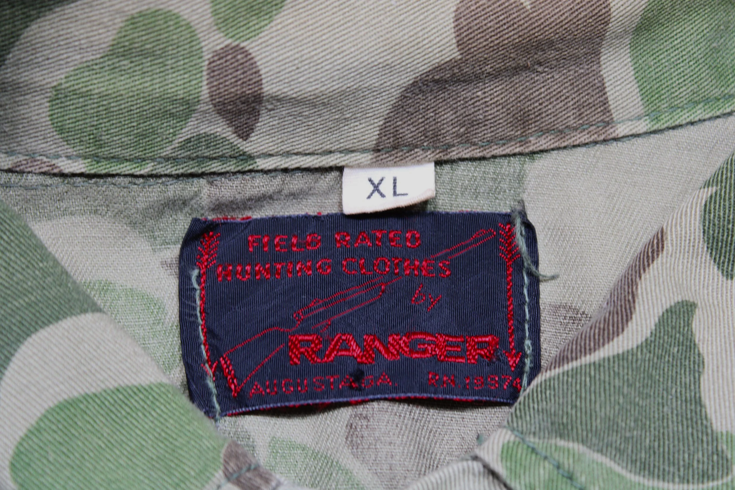 60's Vintage Ranger Frogskin Camo Duck Hunting Jacket XL