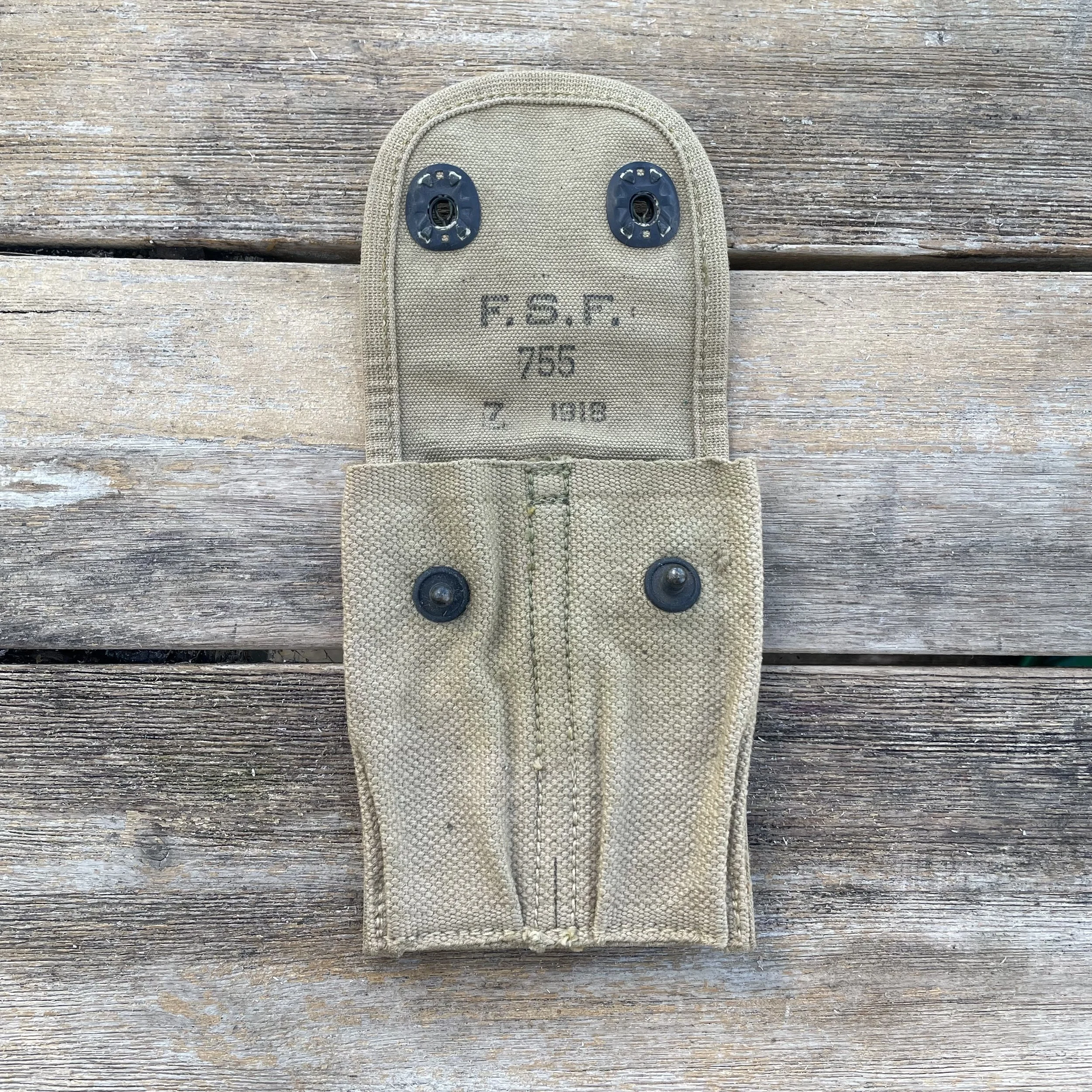 WW1 US M1911 45 Colt 2 Magazine Pouch FSF 1918 Mint