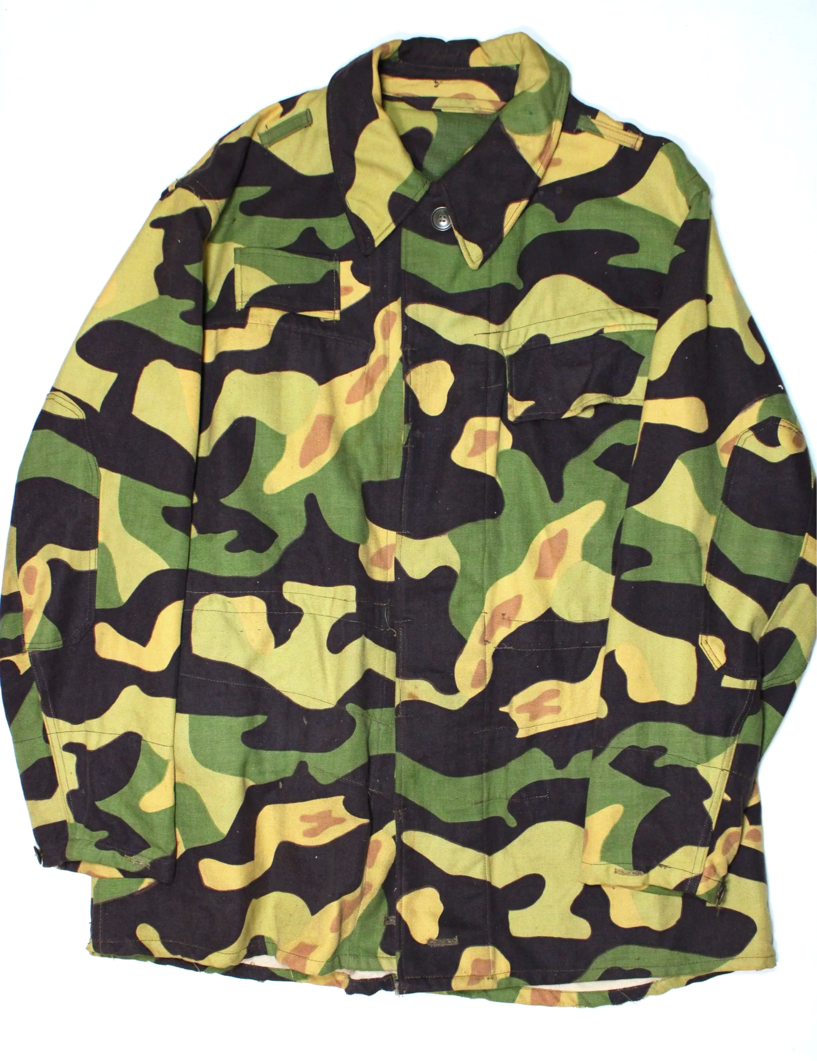 (RARE) Czech Mlok Salamander Camo Army Field Jacket 1960's Deadstock