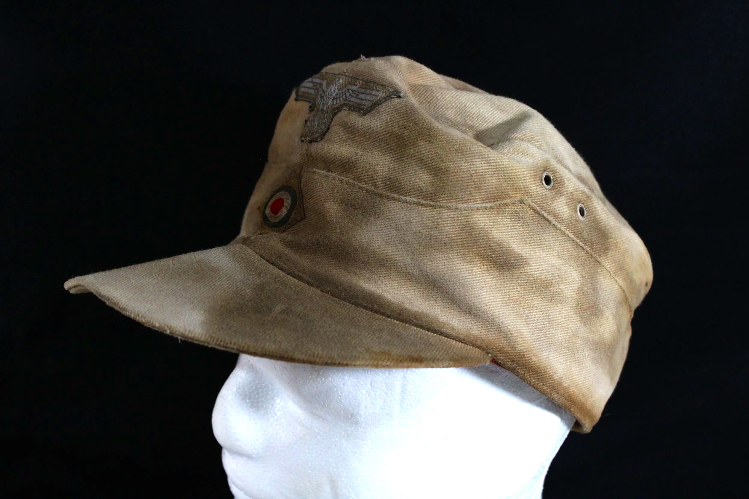WW2 German Reproduction M41 tropical field cap (Tropenfelddienstmütze) Afrika Korps (Deutsches Afrikakorps)