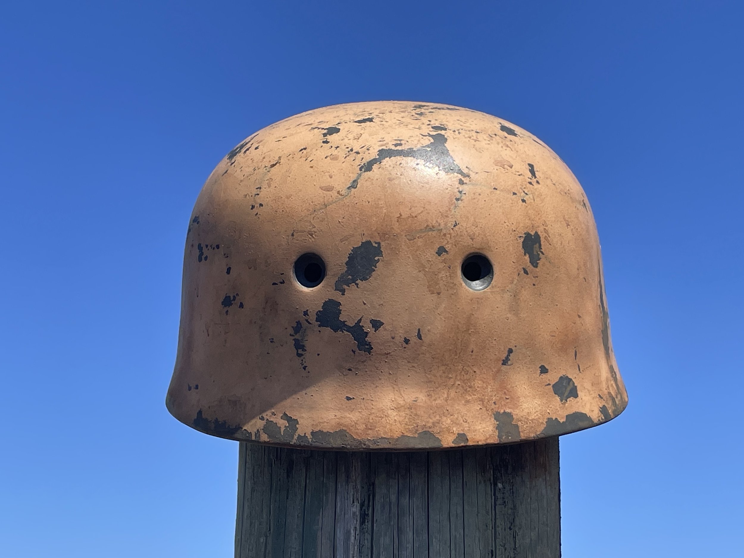 Reproduction WWII Fallschirmjäger Perfect Replica ET68 M38 Single Decal Tropical Camouflage Helmet Shell