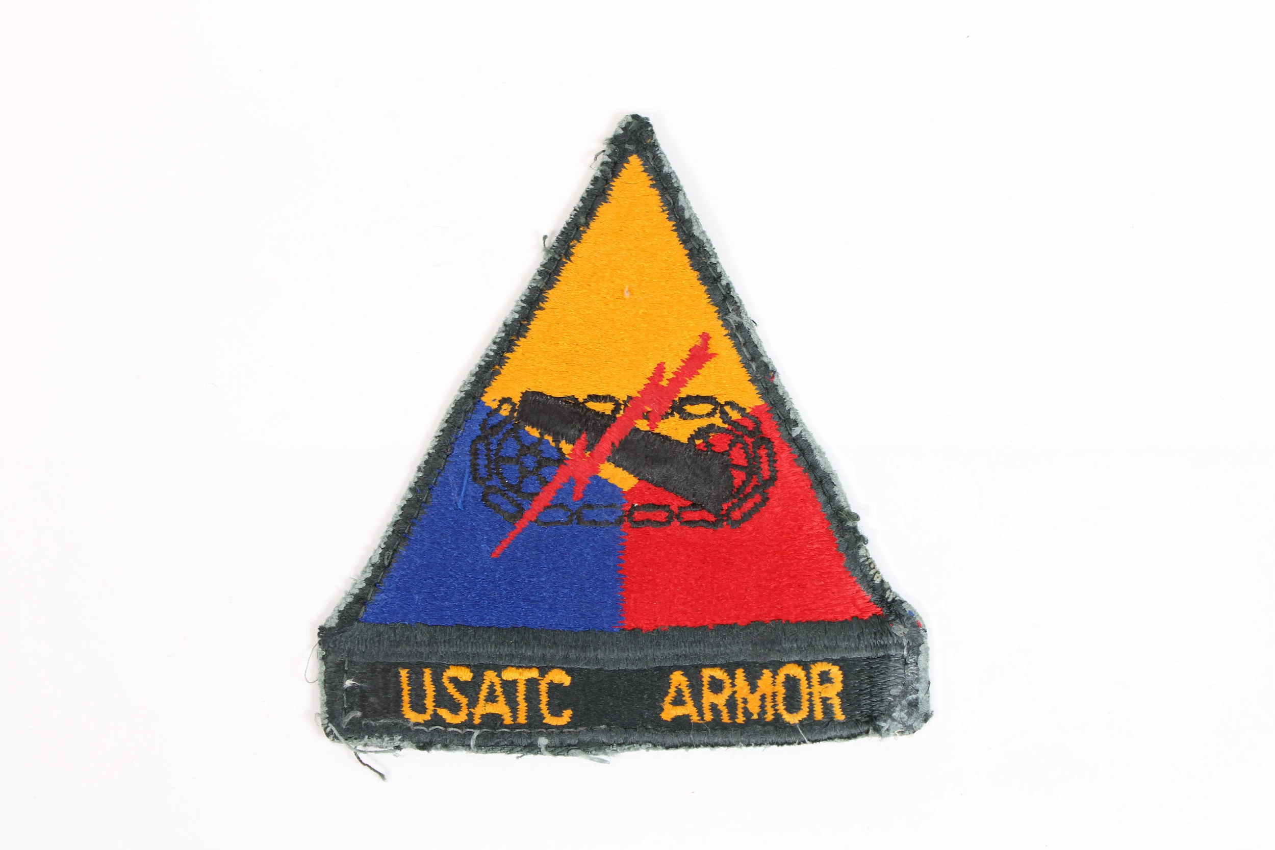 U.S. Army Training Center (USATC) Armor School patch Uniform Removed