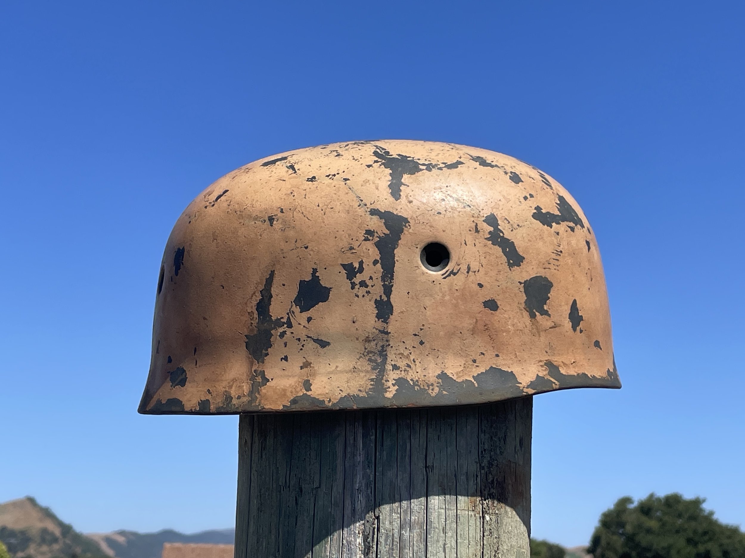 Reproduction WWII Fallschirmjäger Perfect Replica ET68 M38 Single Decal Tropical Camouflage Helmet Shell