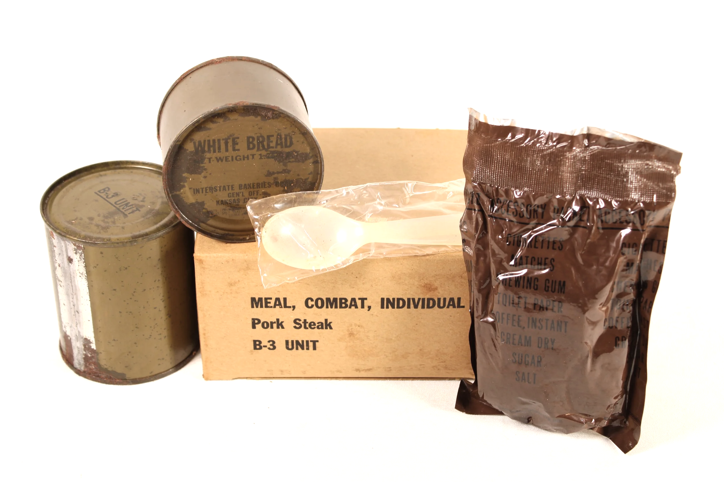 Vietnam War Original 1965 C-Ration B-3 Unit With Rare Accessory Packet