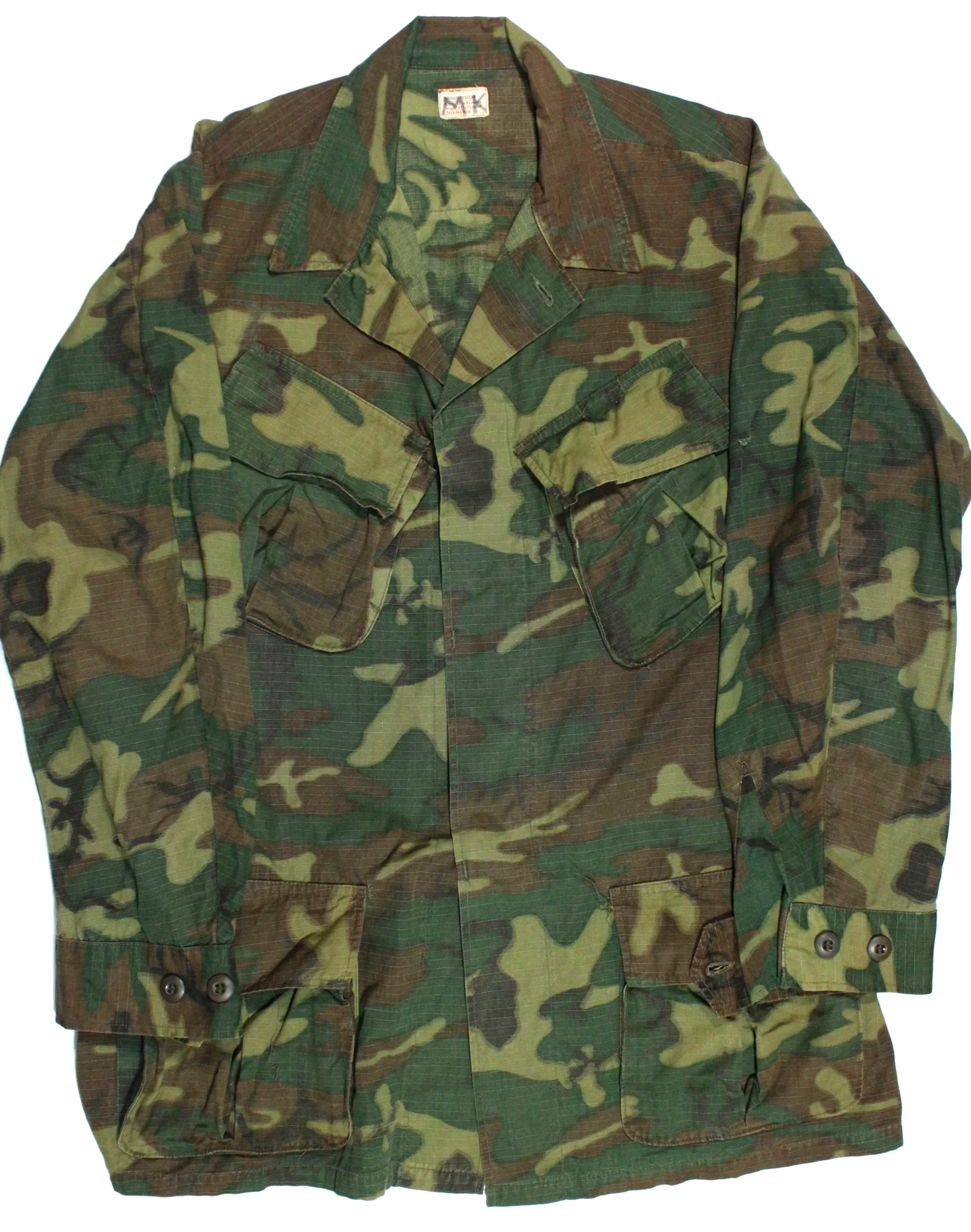 ERDL Camouflage RipStop Jungle Jacket Vietnam War Medium Regular 1968