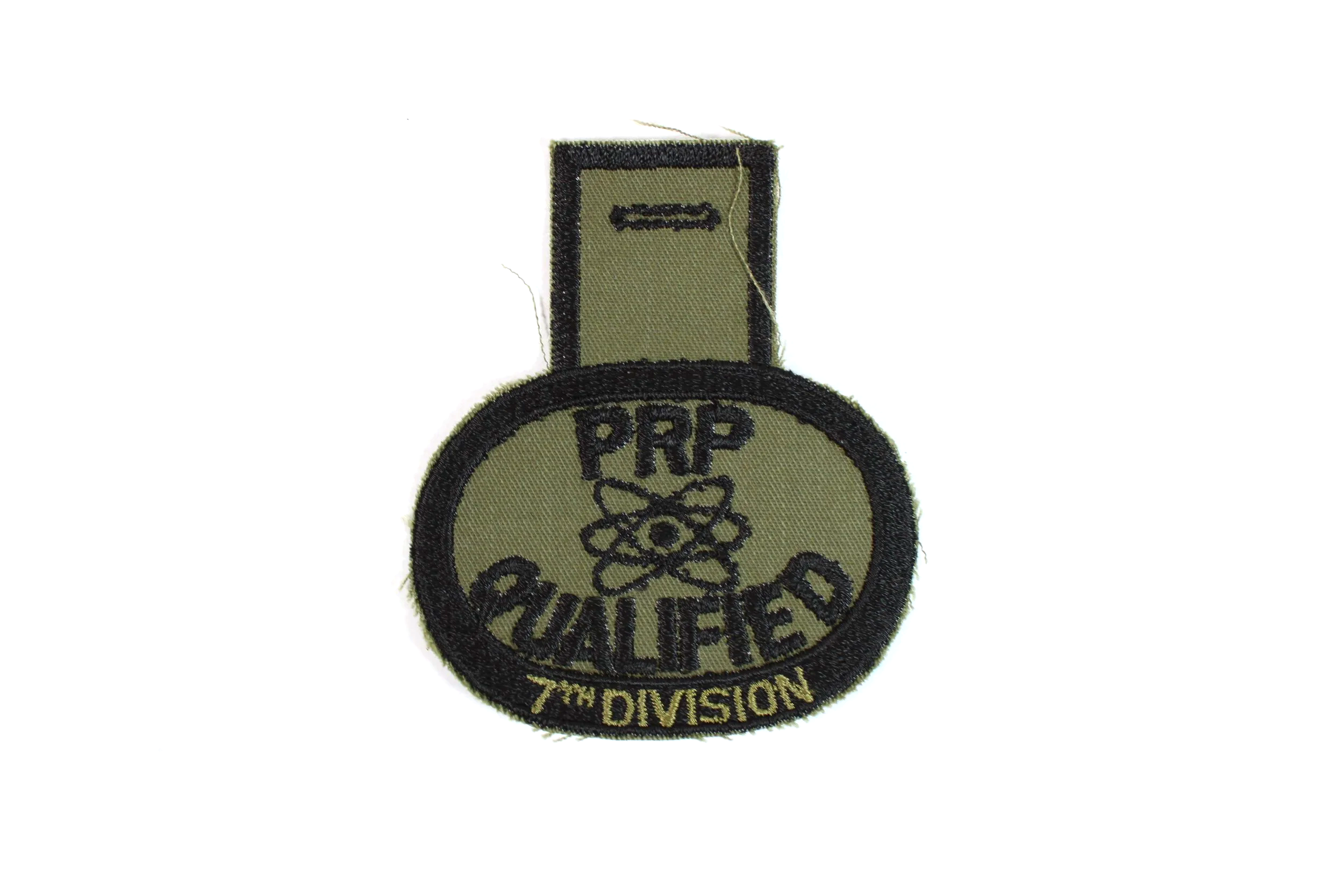U.S. Army 7th Infantry Division "PRP Qualified" Personnel Reliability Program pocket hanger patch