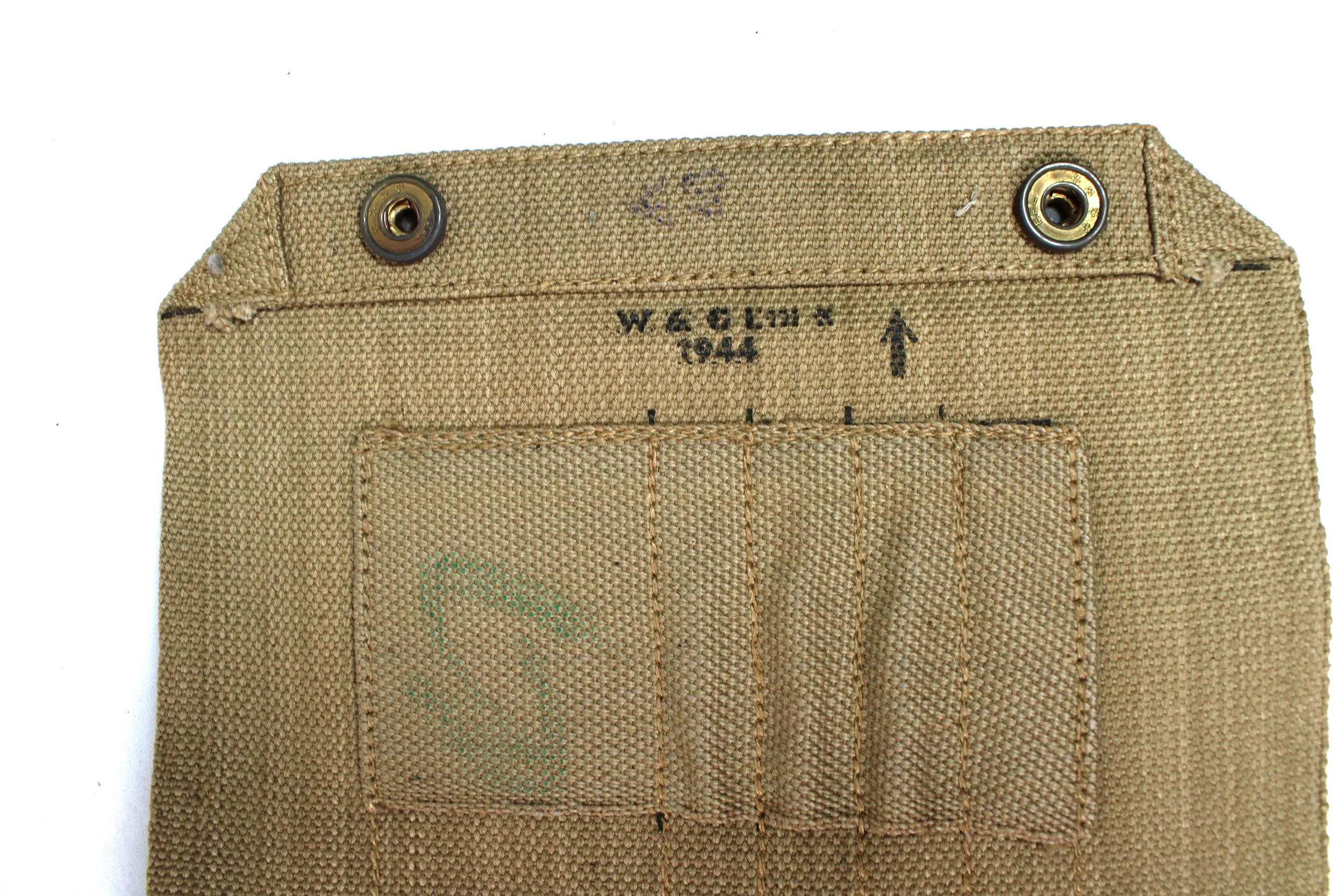 1944 WWII British Army 1937 Pattern Webbing Officers Map Case with Strap