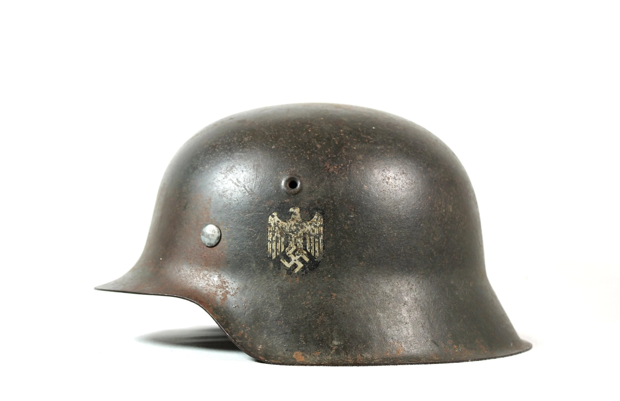 Original WW2 German ET62 M42 Single Decal Heer Helmet