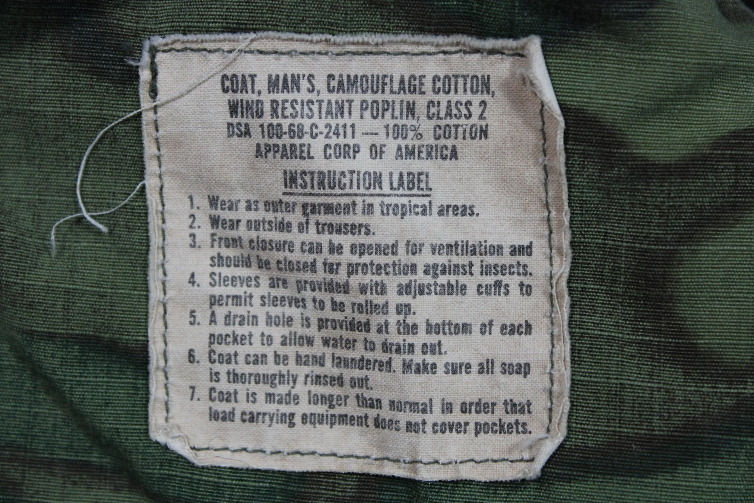 ERDL Camouflage RipStop Jungle Jacket Vietnam War Medium Regular