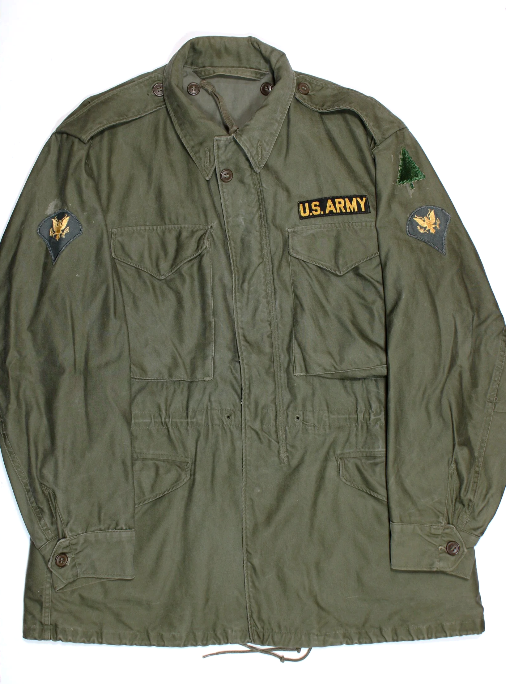 US Army M-1951 M51 Field Jacket OG-107 Medium Regular 91st Training Division