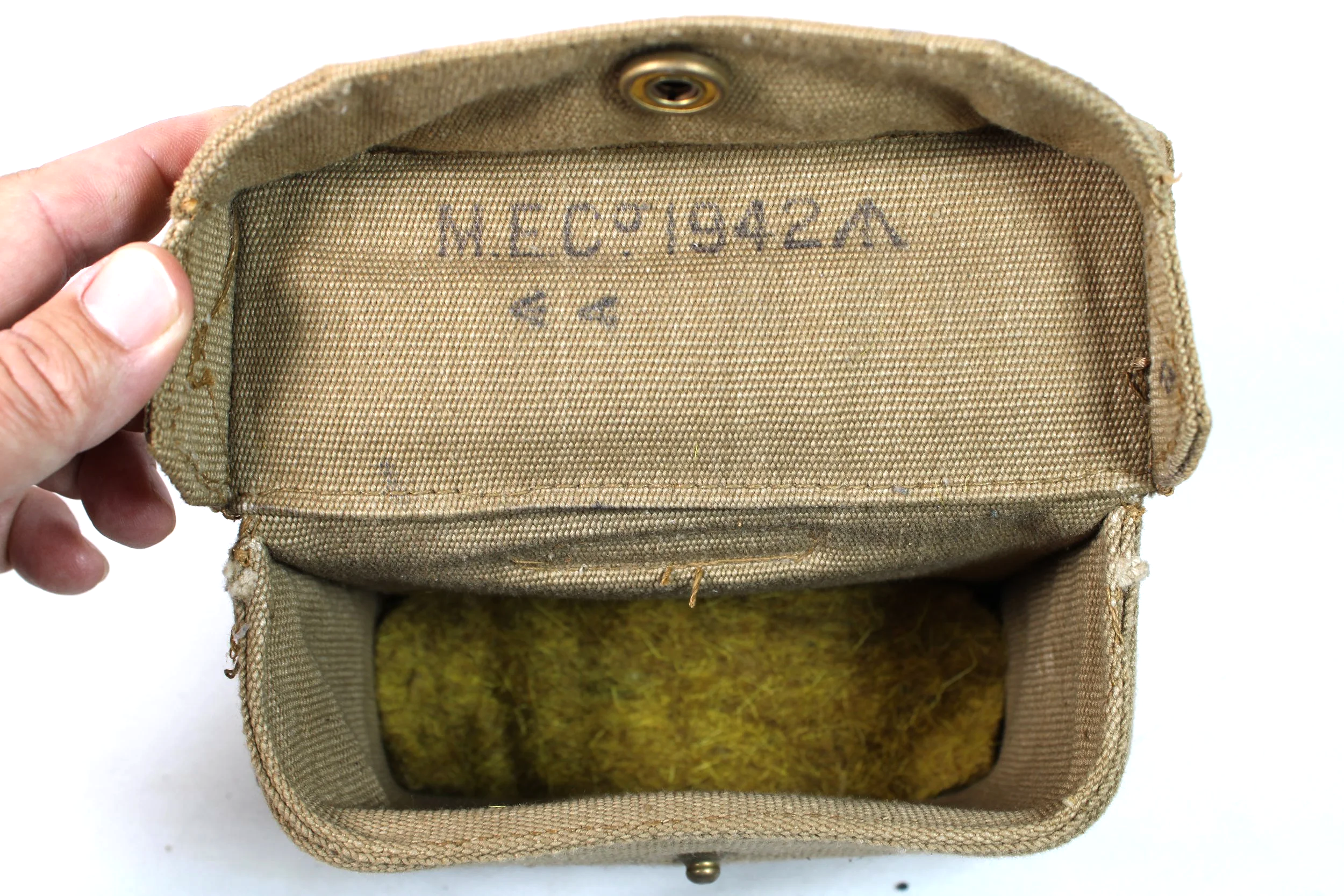 British Army 1937 Pattern Webbing Binocular Case 1942 Dated