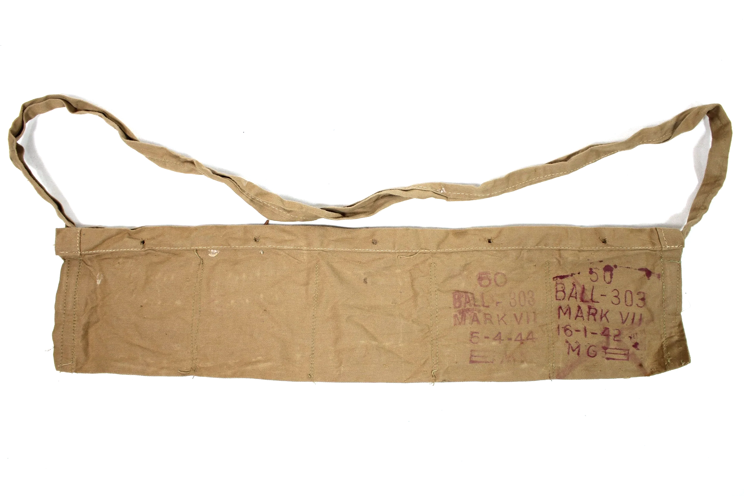 WW2 British Enfield 303 Ammunition Bandolier 1942