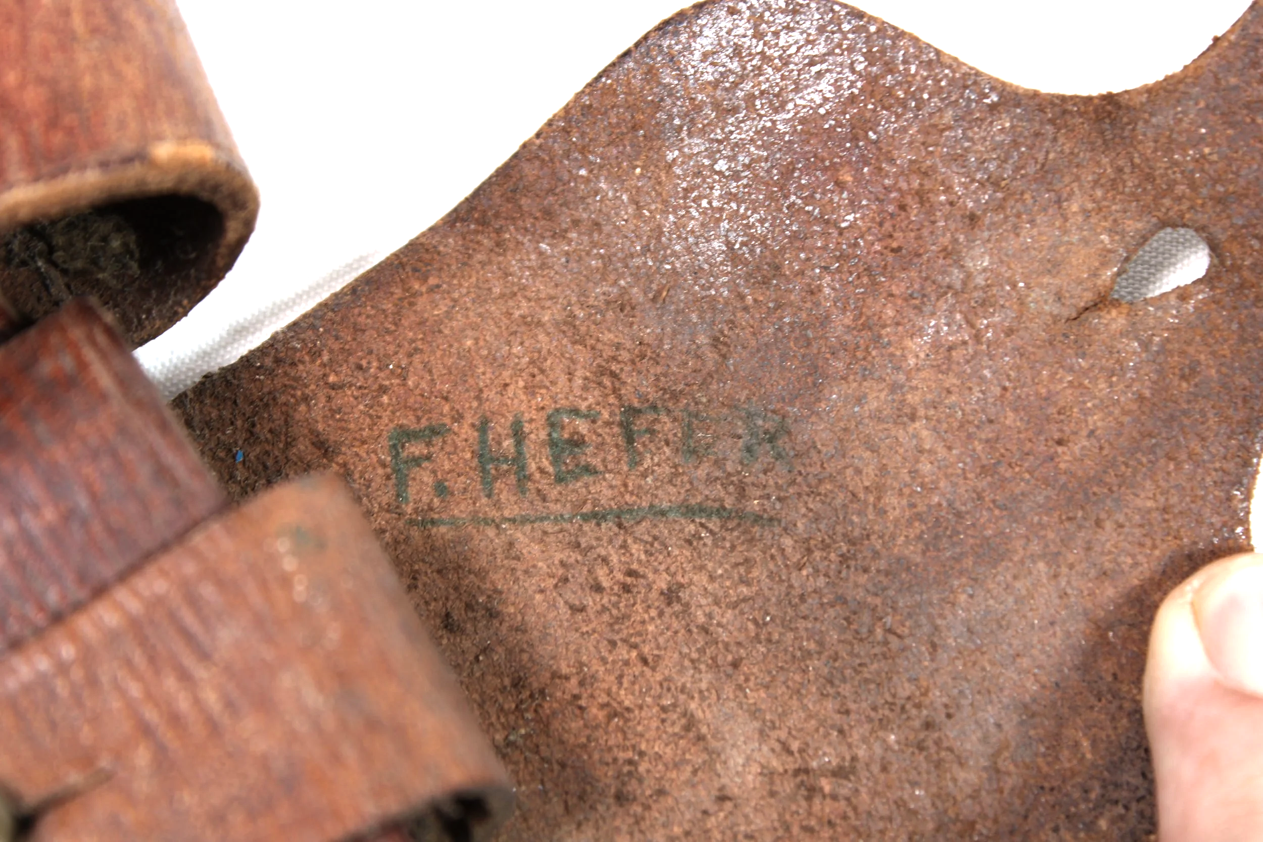 WW1 (Named) 1903 Pattern British Army 303 Lee Enfield Leather Ammunition Bandolier 1915 Dated