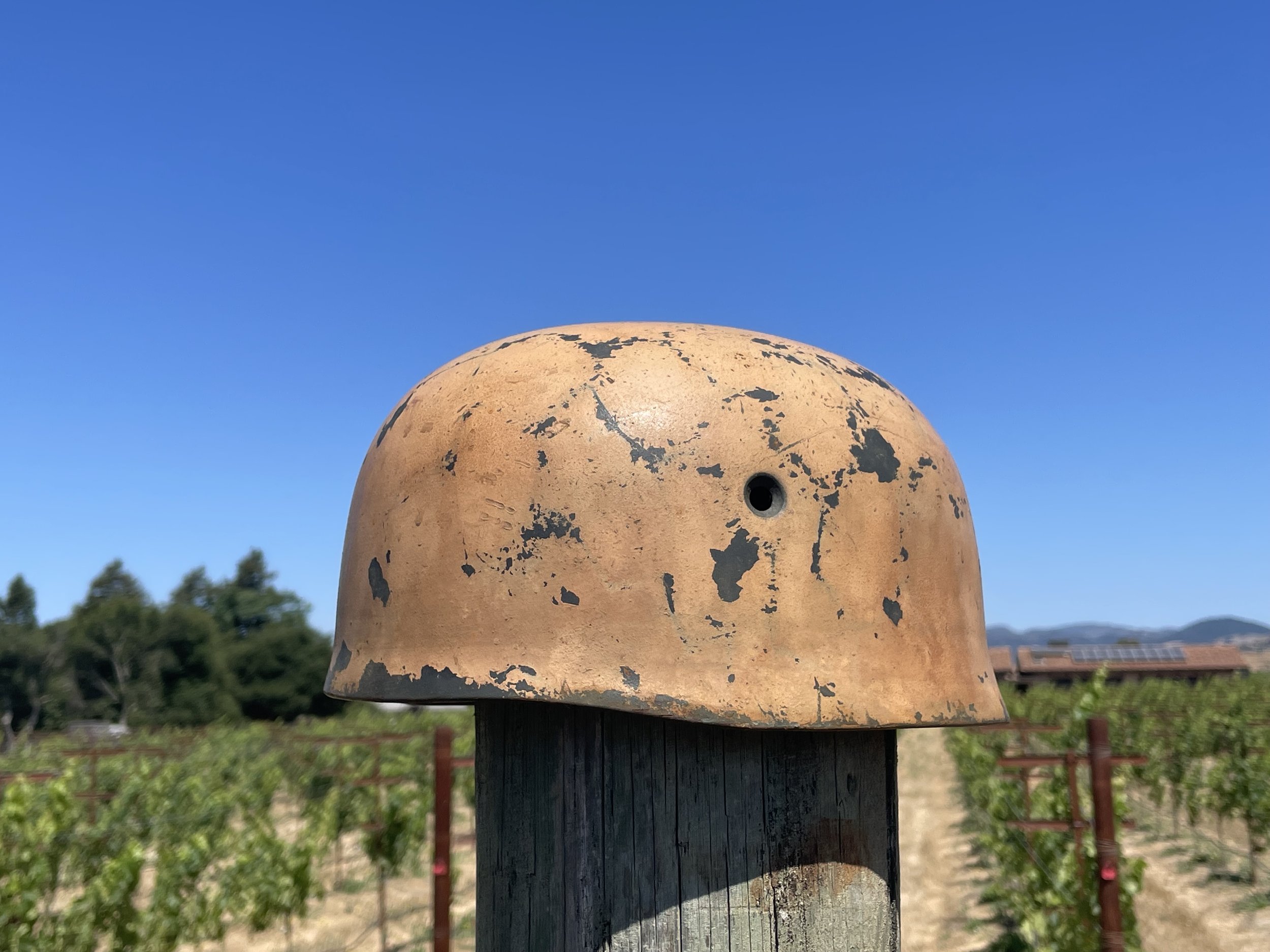 Reproduction WWII Fallschirmjäger Perfect Replica ET68 M38 Single Decal Tropical Camouflage Helmet Shell