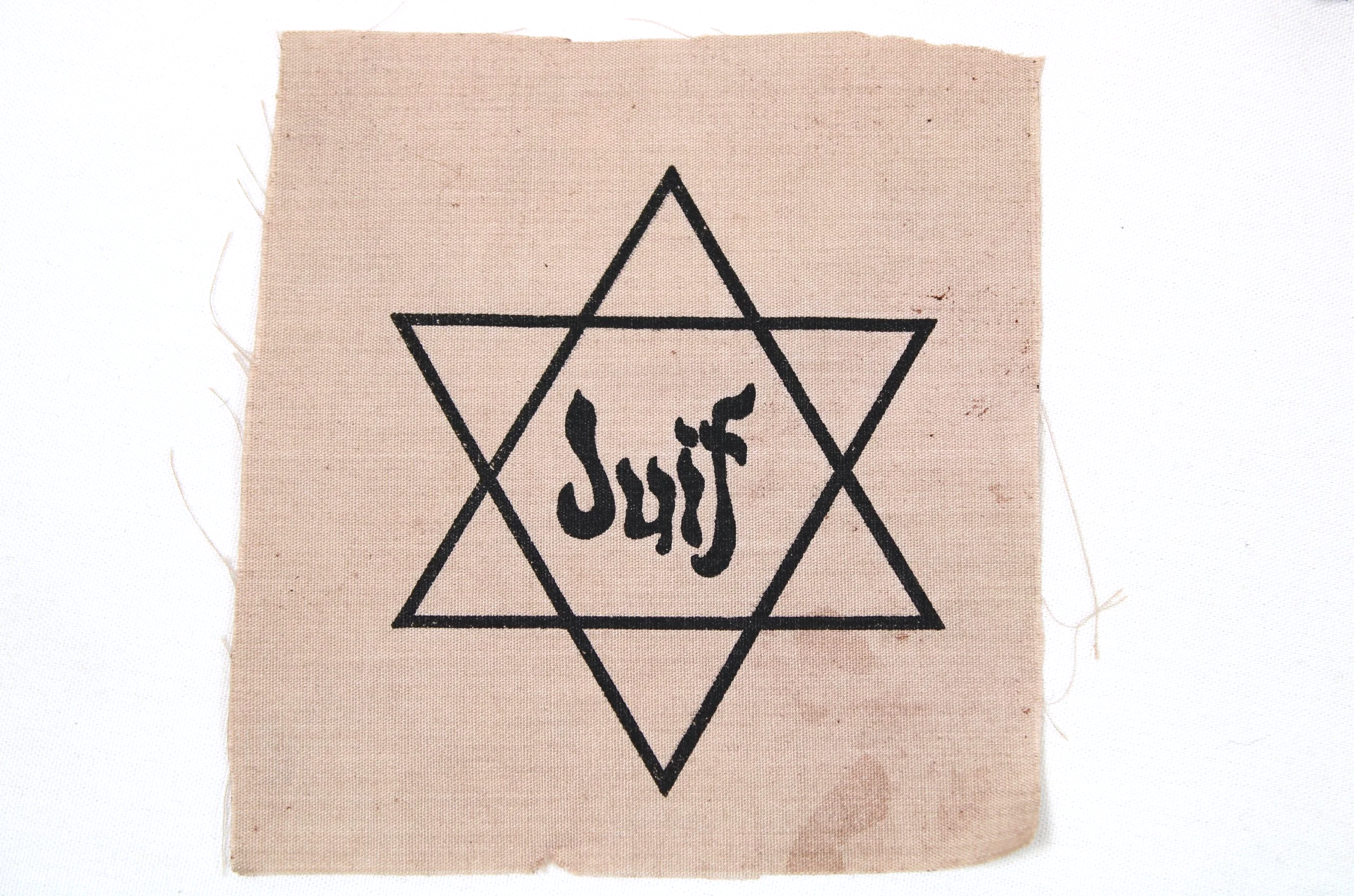 WWII Reproduction Nazi French "Juif" (Jew) White Star