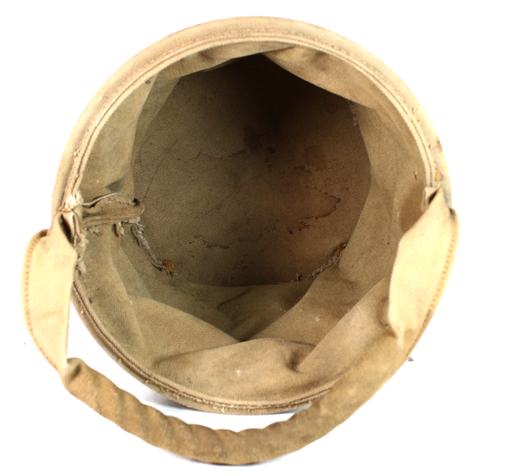 WWI 1918 US Canvas Collapsible Bucket Kemper-Thomas Company 1918