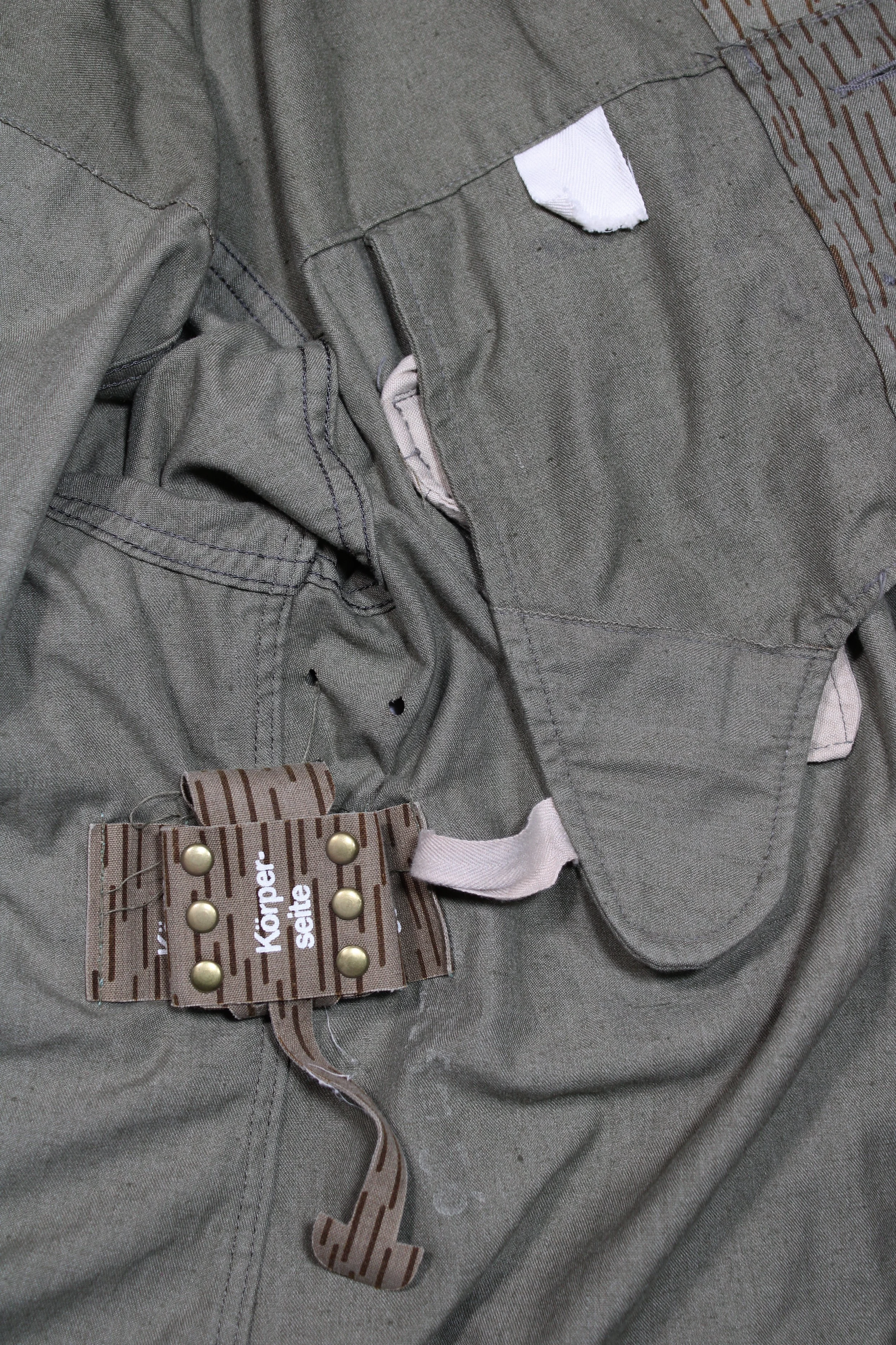 East German Strichtarn Dosimeter Holders and Pistol Pocket Camo Summer Jacket Uniform DDR NVA