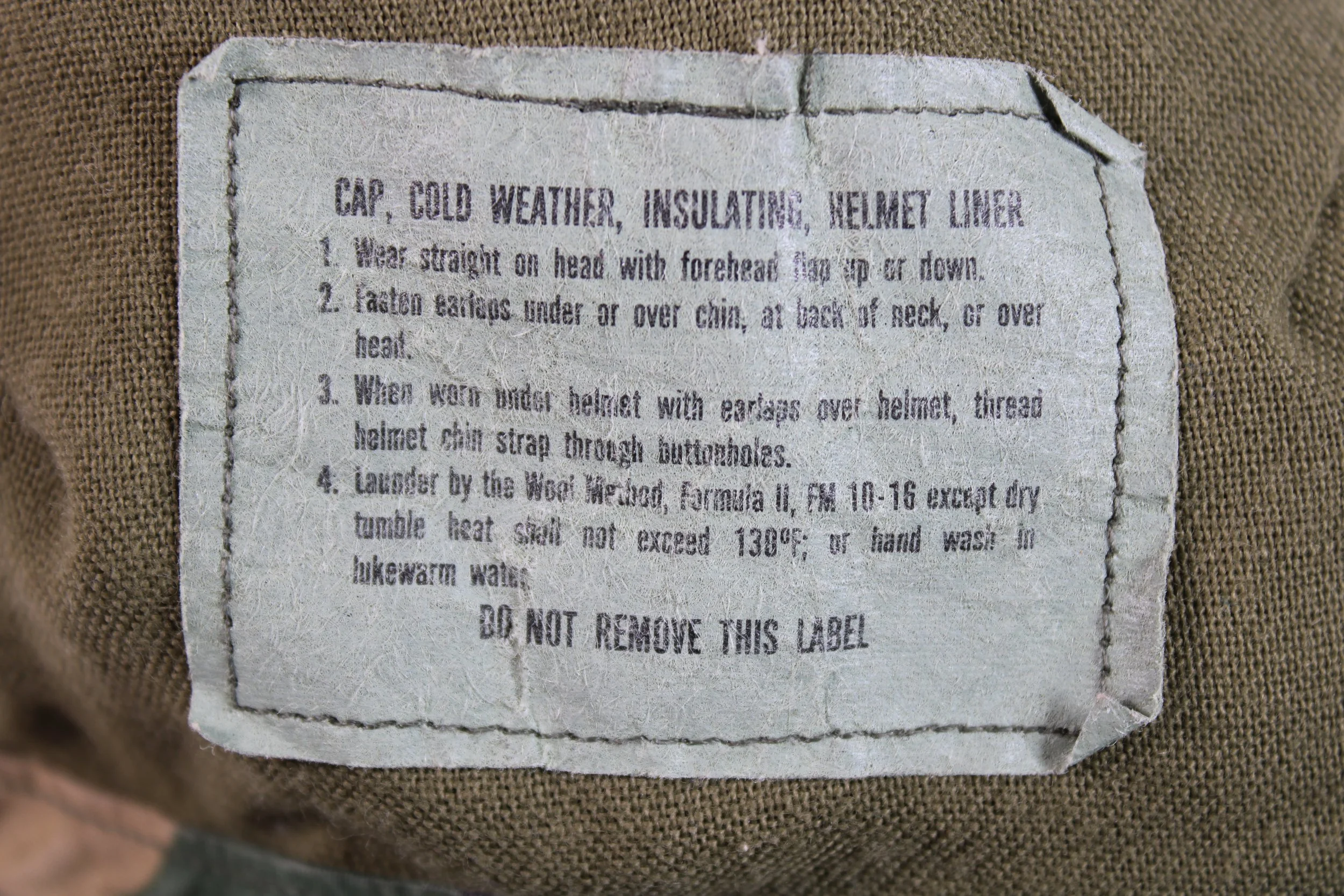 US Woodland Cold Weather Helmet Liner