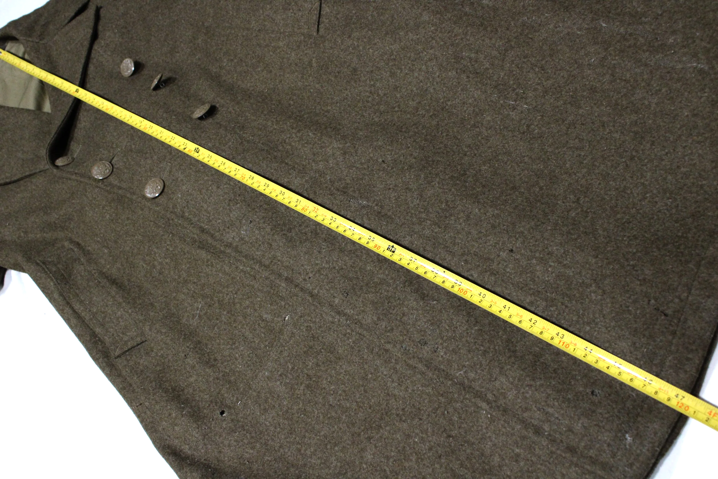 US WW2 Enlisted Men Wool Greatcoat 36R