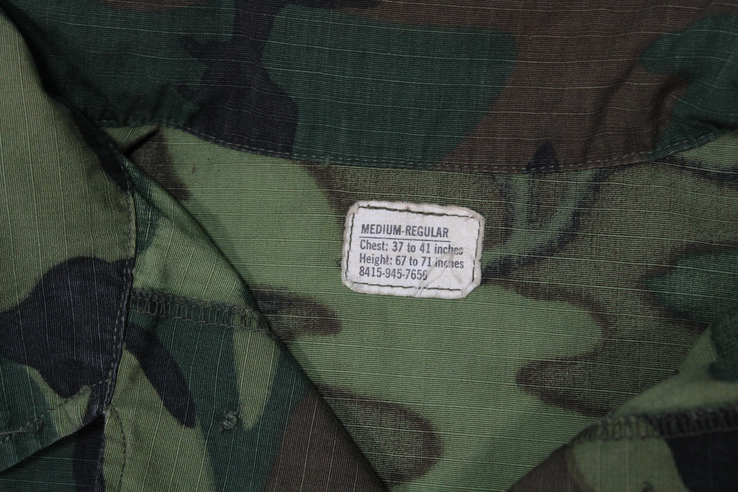 ERDL Camouflage RipStop Jungle Jacket Vietnam War Medium Regular 1968