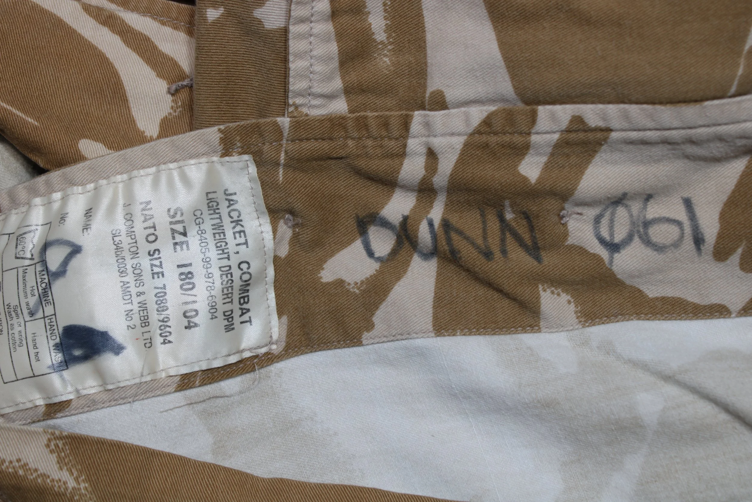 British Lightweight Desert Combat DPM Camouflage Jacket Large