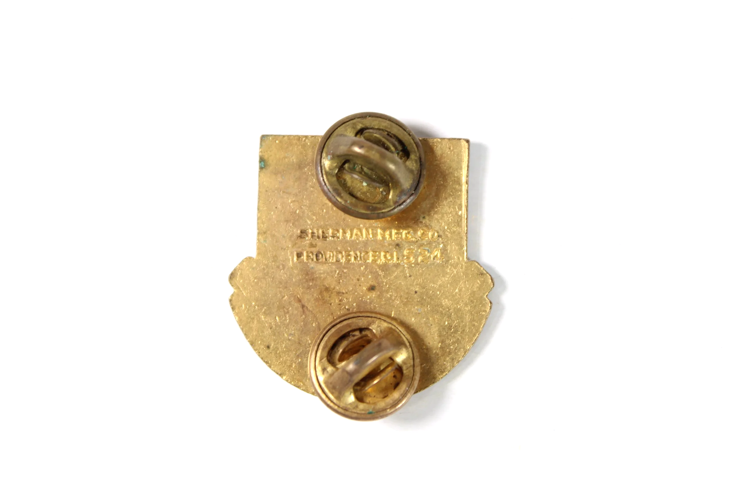 WWII US Distinctive Unit Insignia (DUI) Crest Pin 242nd Engineer Battalion "Follow McLane"